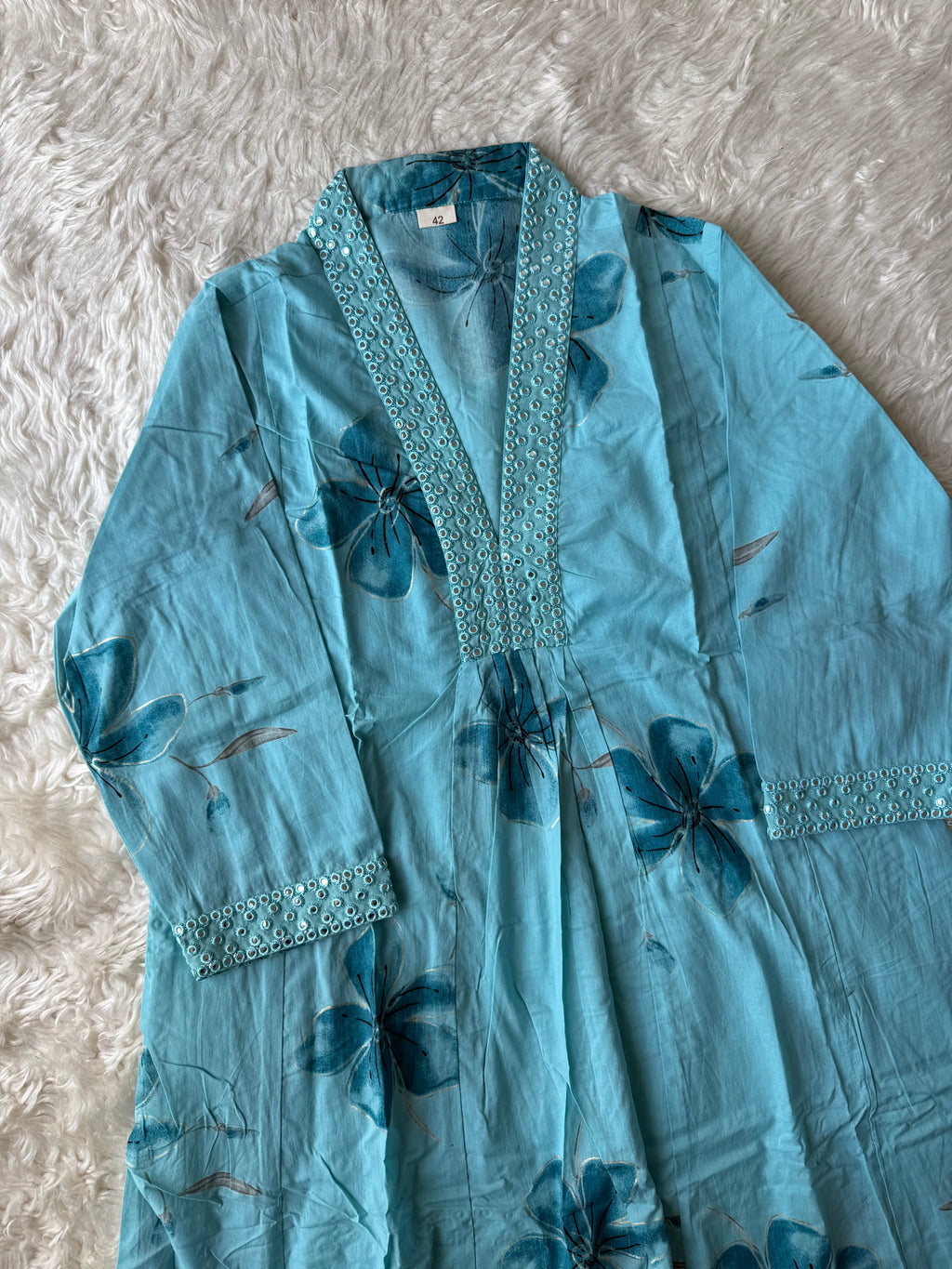 Breathable Cotton Kurti Pant Cotton Dupatta Set