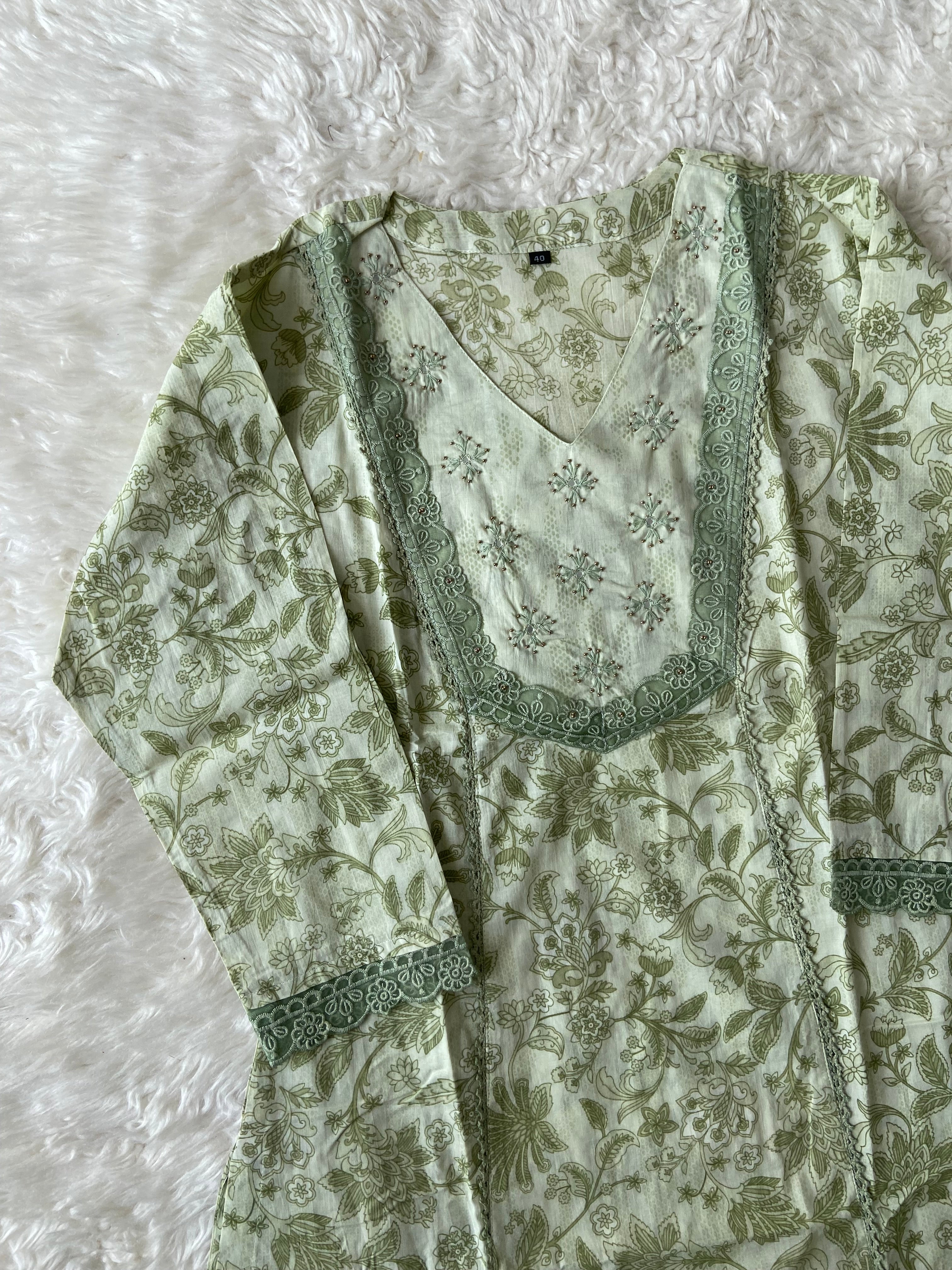 Premium Cotton Kurti Pant Dupatta Set