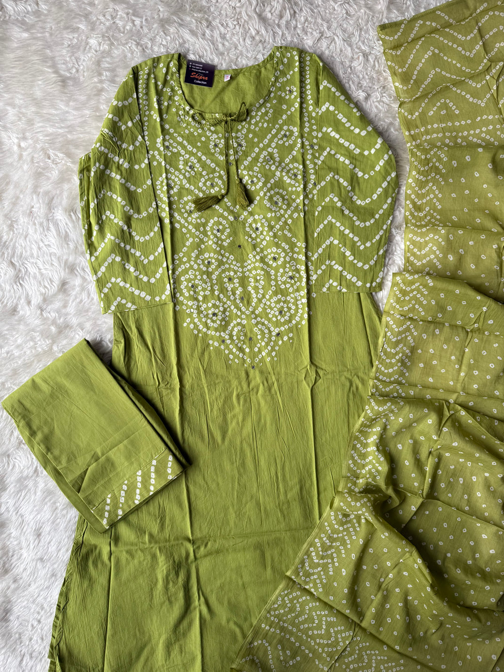 Premium Cotton Bandhani Set