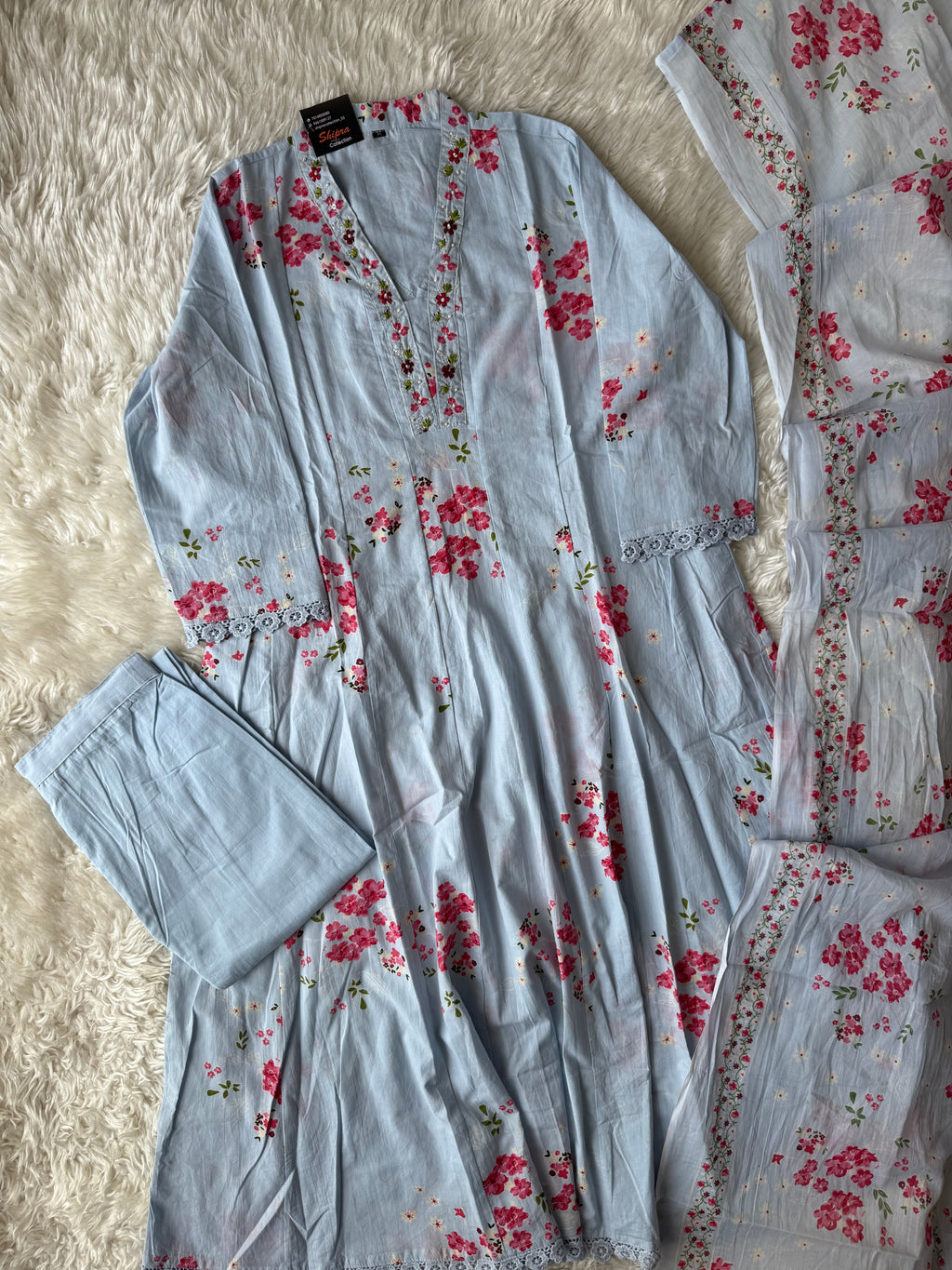 Premium Cotton Kurti Pant Dupatta Set