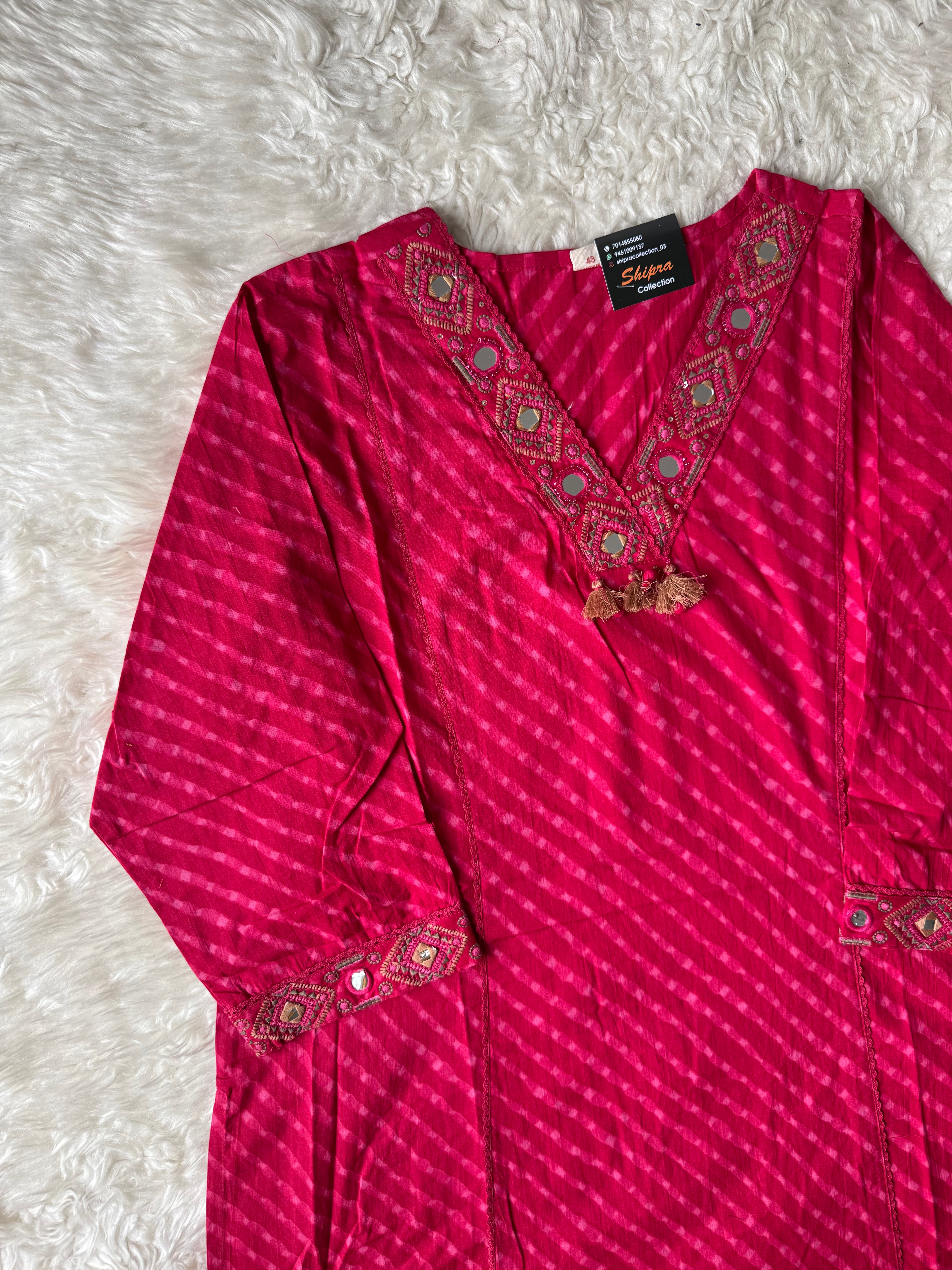 Premium Cotton Lehariya Set