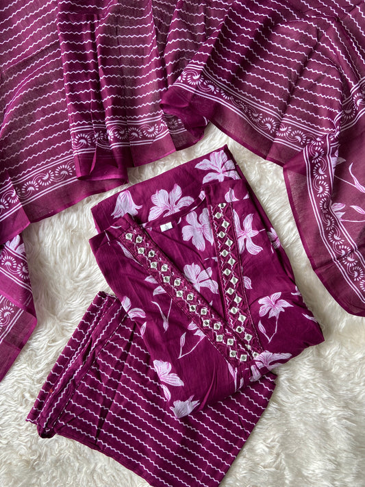Budget Friendly FLARE Kurti Pant Dupatta Set