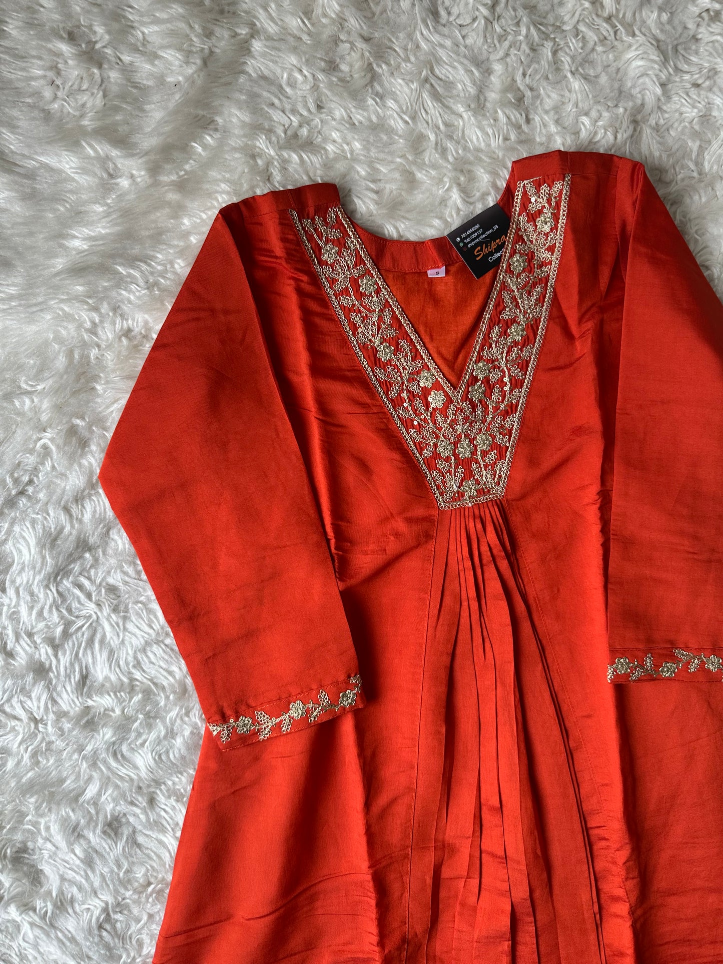 Pure Muslin Silk Kurti Pant Dupatta Set