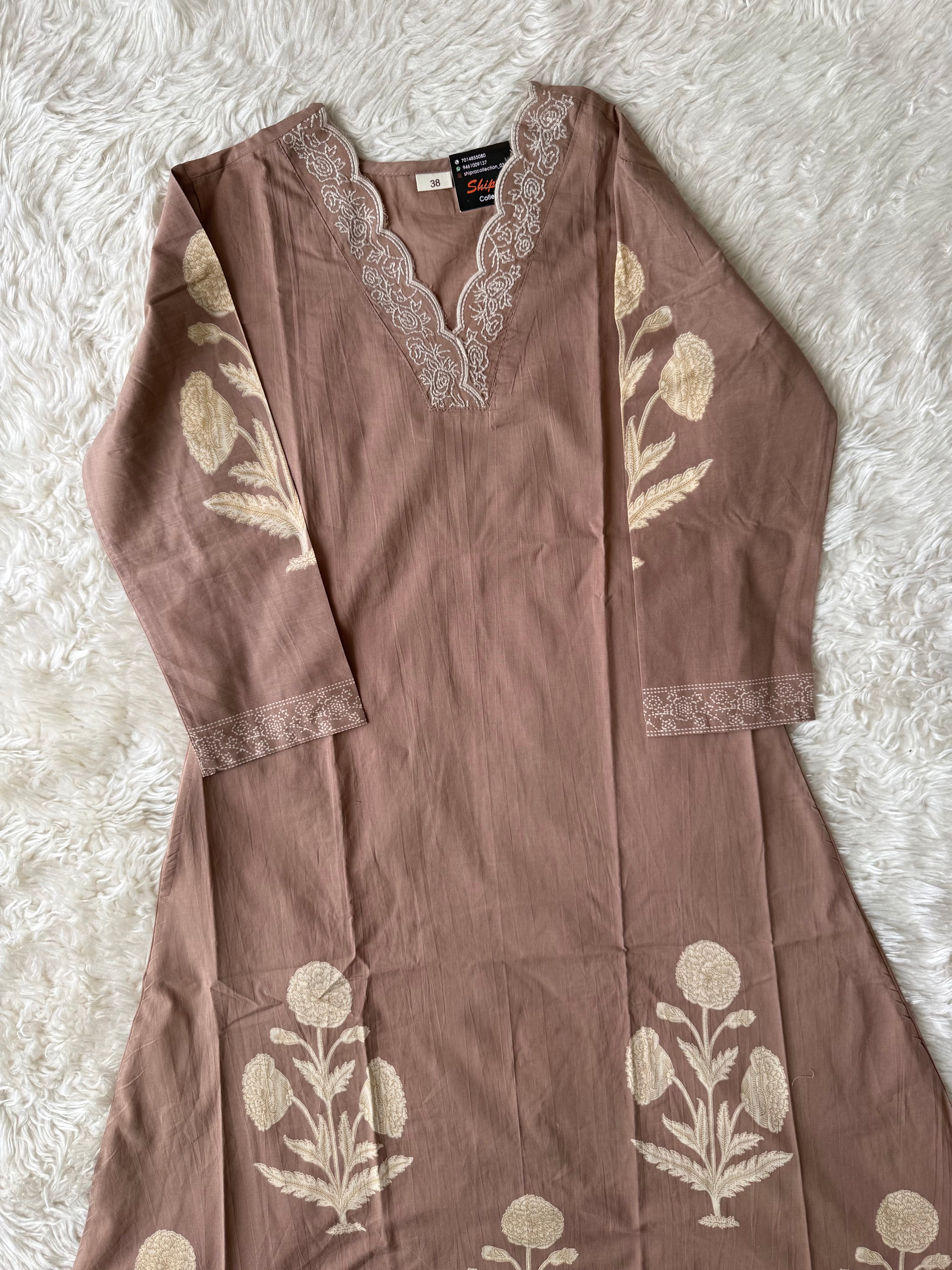 Premium Cotton Kurti Plazo Dupatta Set
