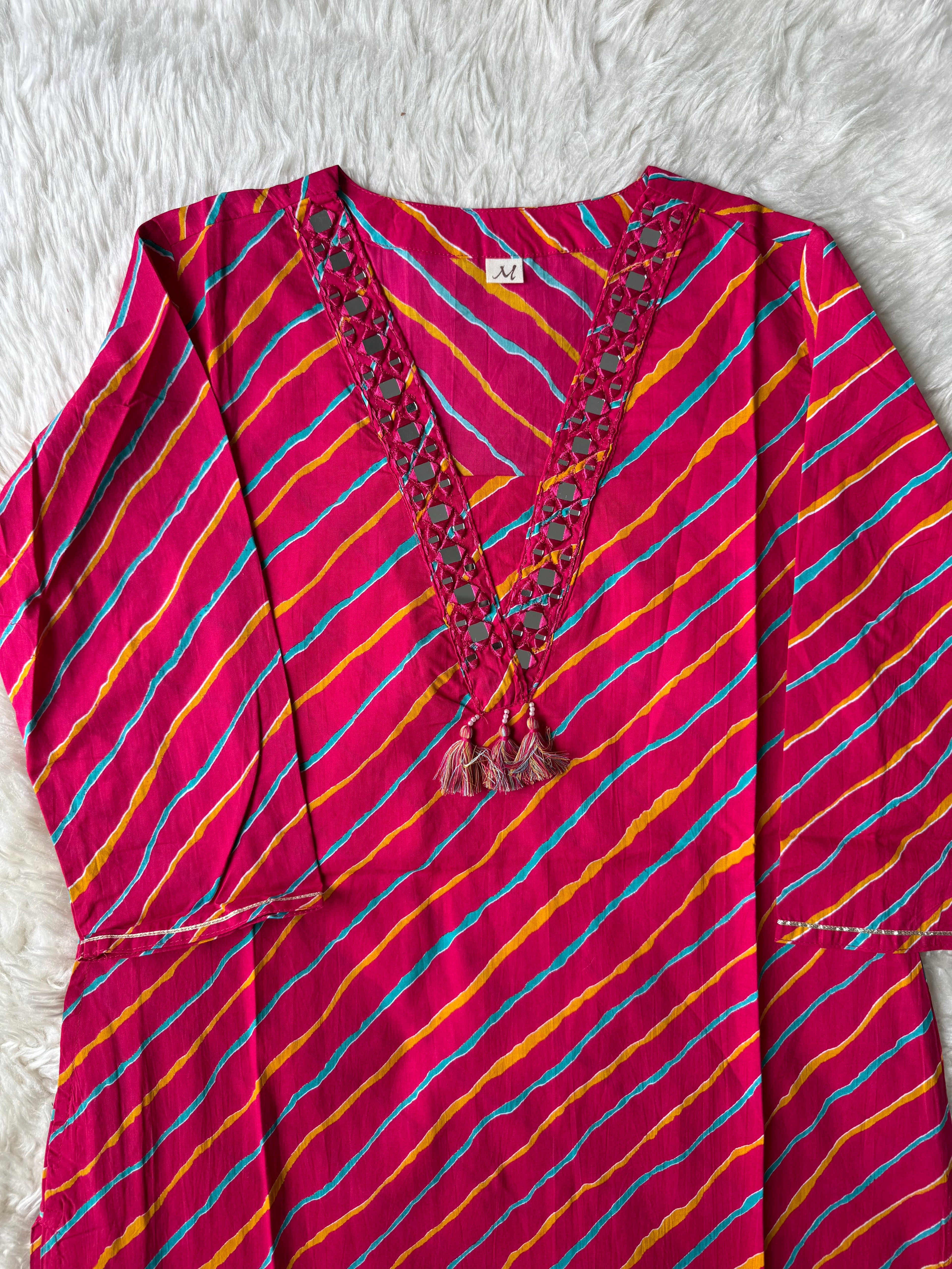 Premium Cotton Lehariya Set