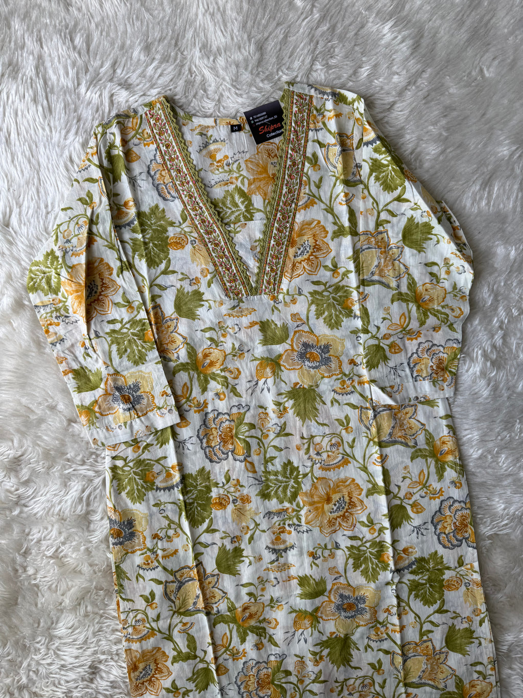 Soothing Print Kurti Pant Dupatta Set