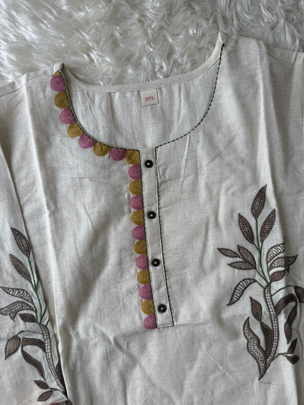 “Plus Size” Khadi Cotton Short Kurti