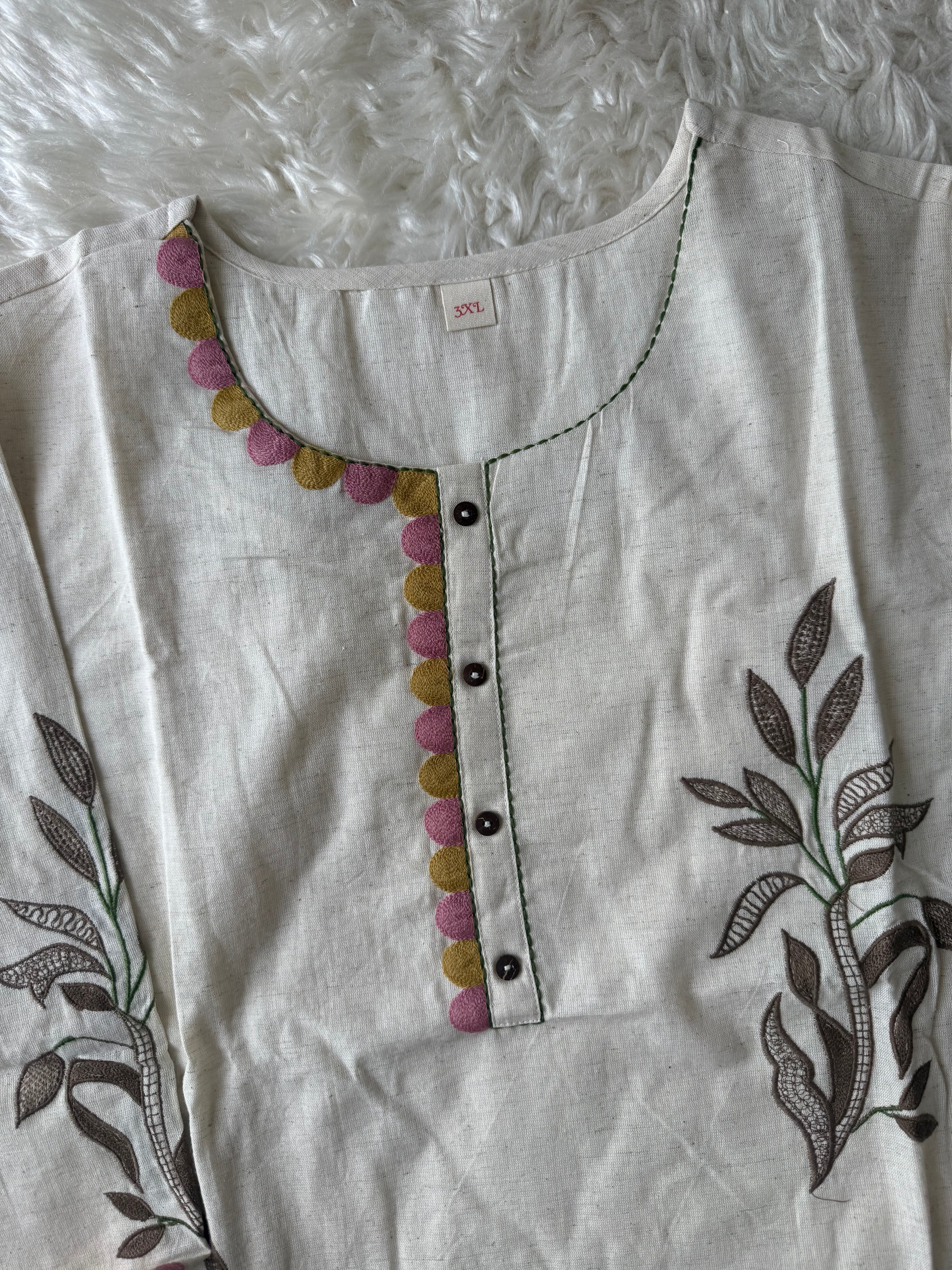 “Plus Size” Khadi Cotton Short Kurti
