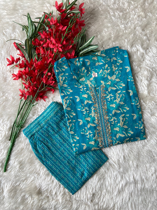 Pure Cotton Kurti Pant Set