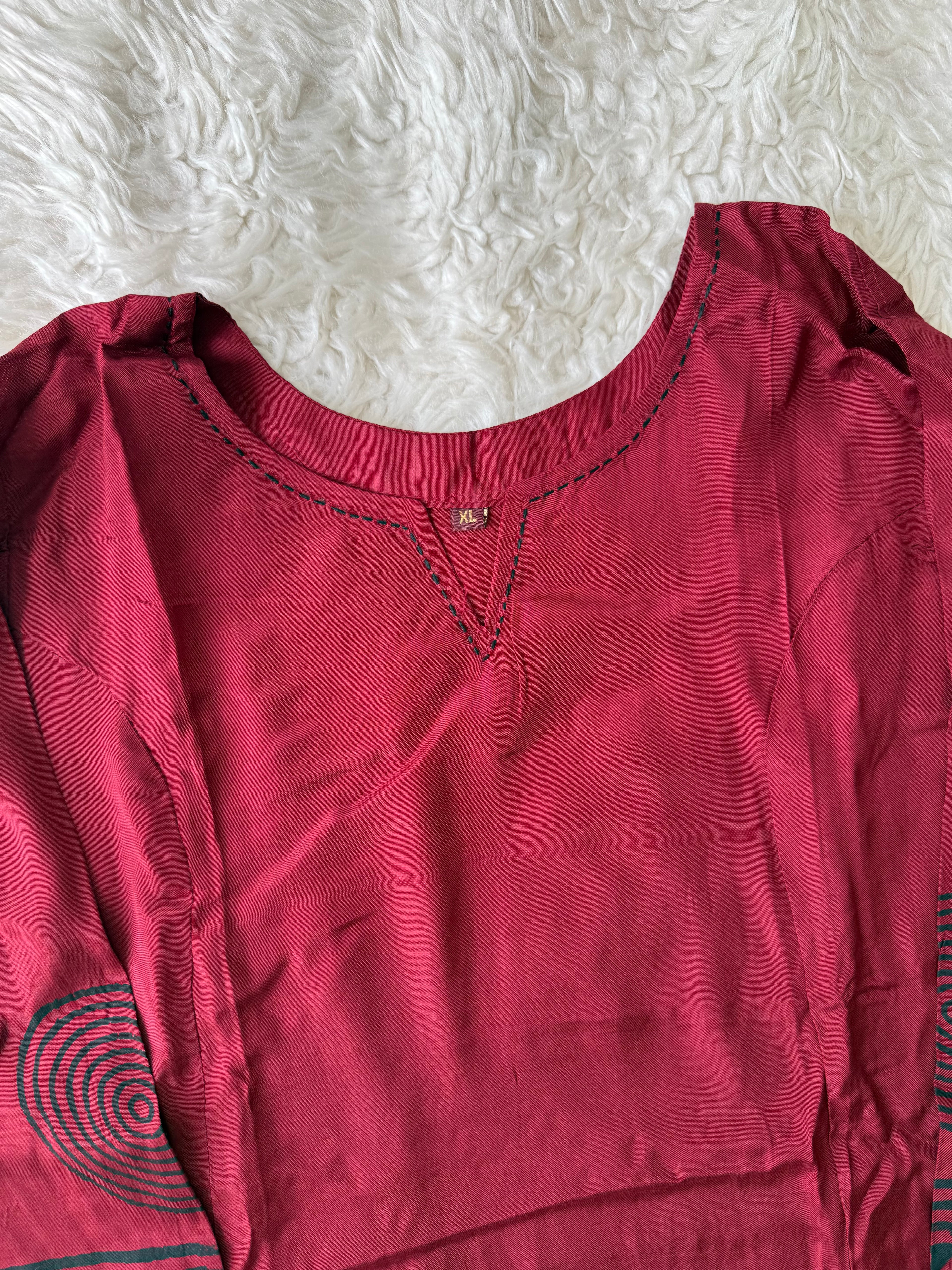 Crepe Silk Kurti Pant Set