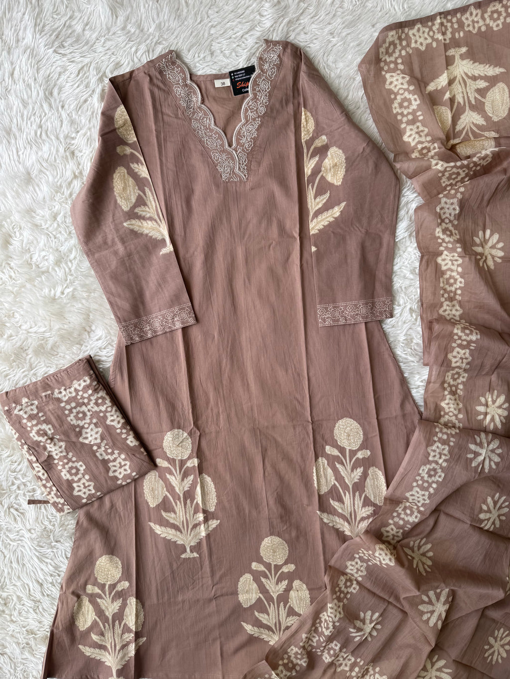 Premium Cotton Kurti Plazo Dupatta Set