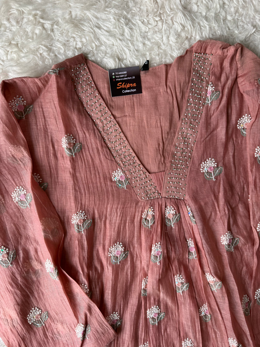 “Plus Size” Mul Chanderi Kurti Pant Dupatta Set