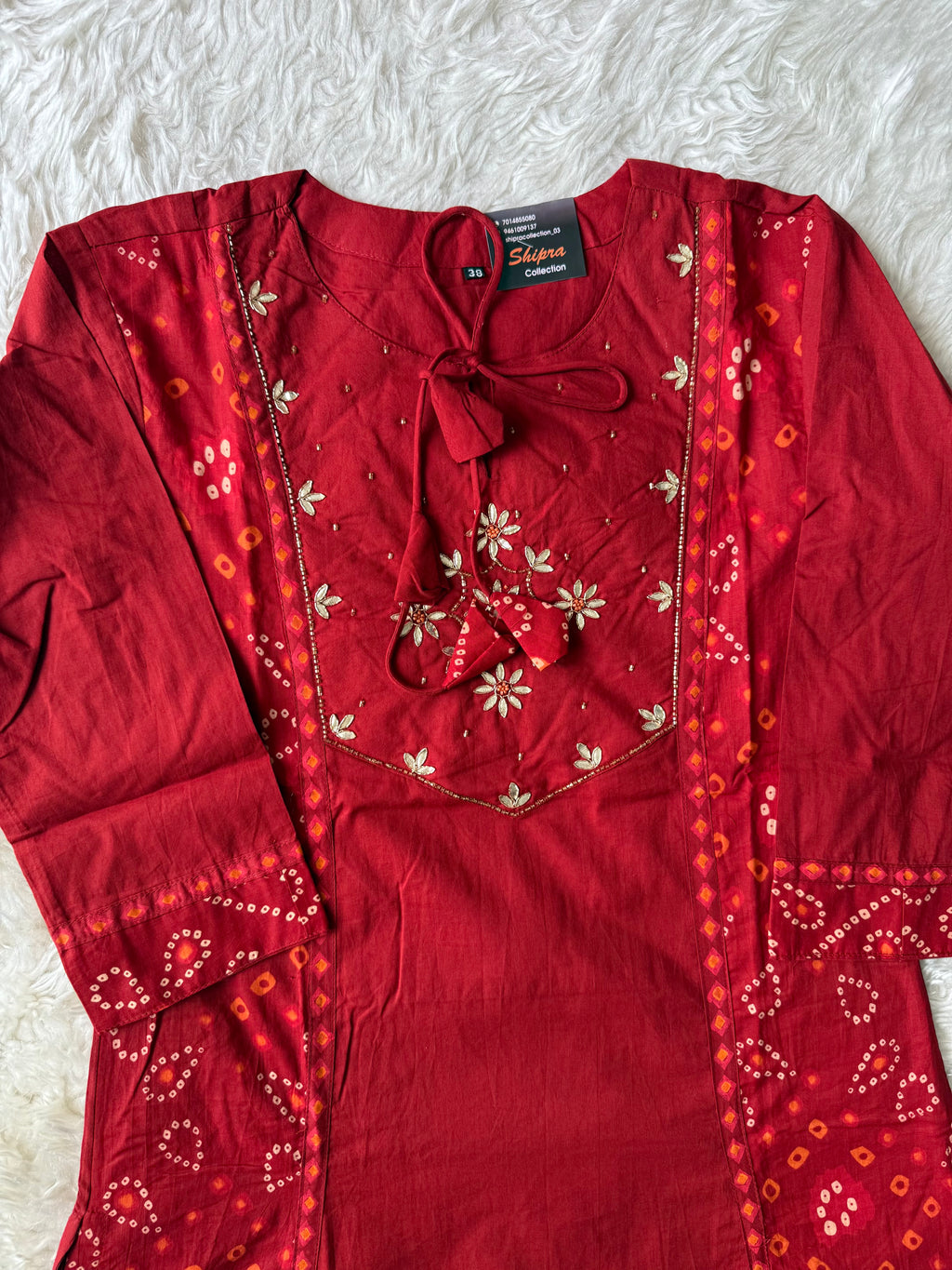 Premium Cotton Bandhani Set