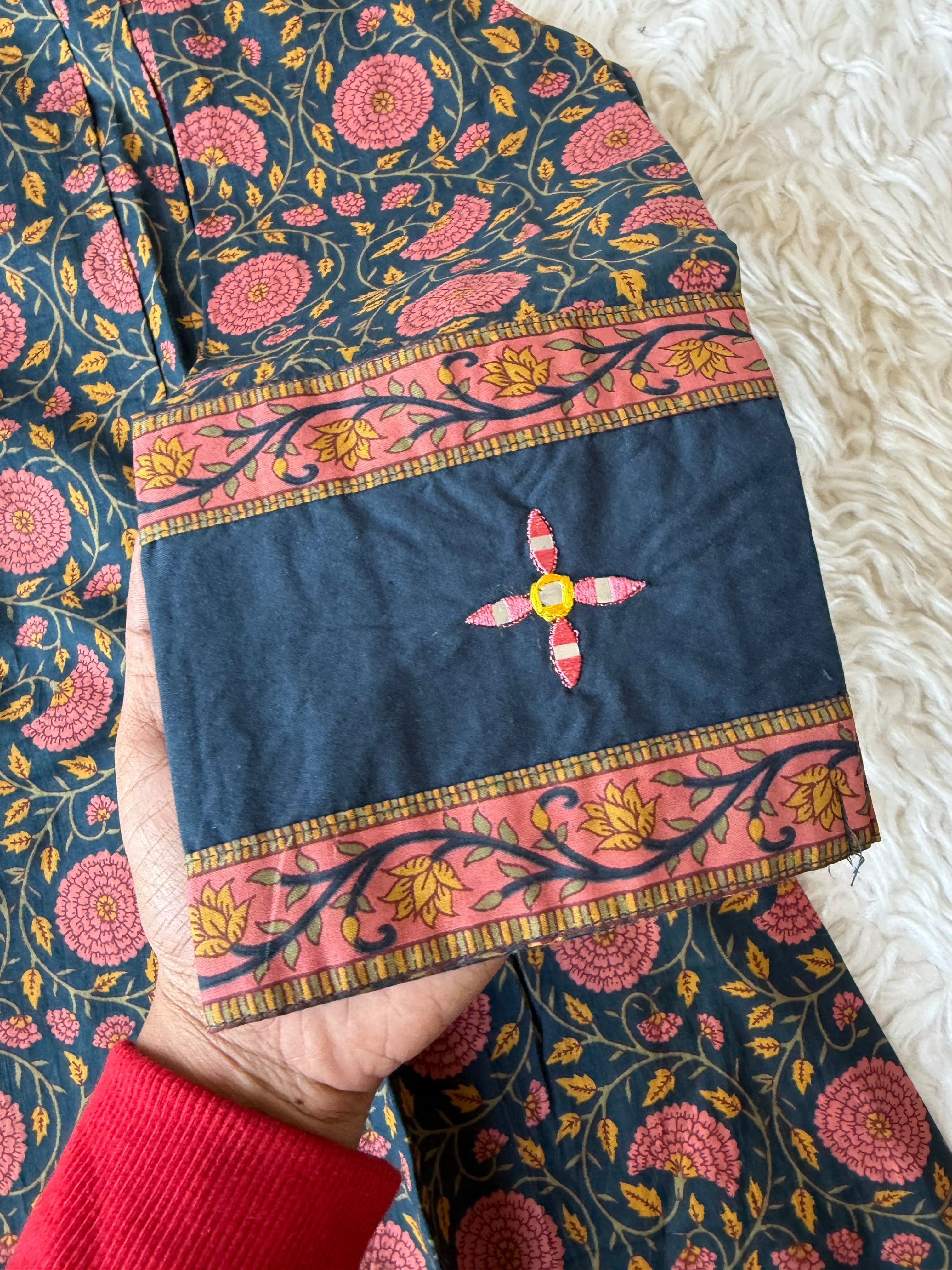 Premium Cotton Aline Kurti Plazo Dupatta Set