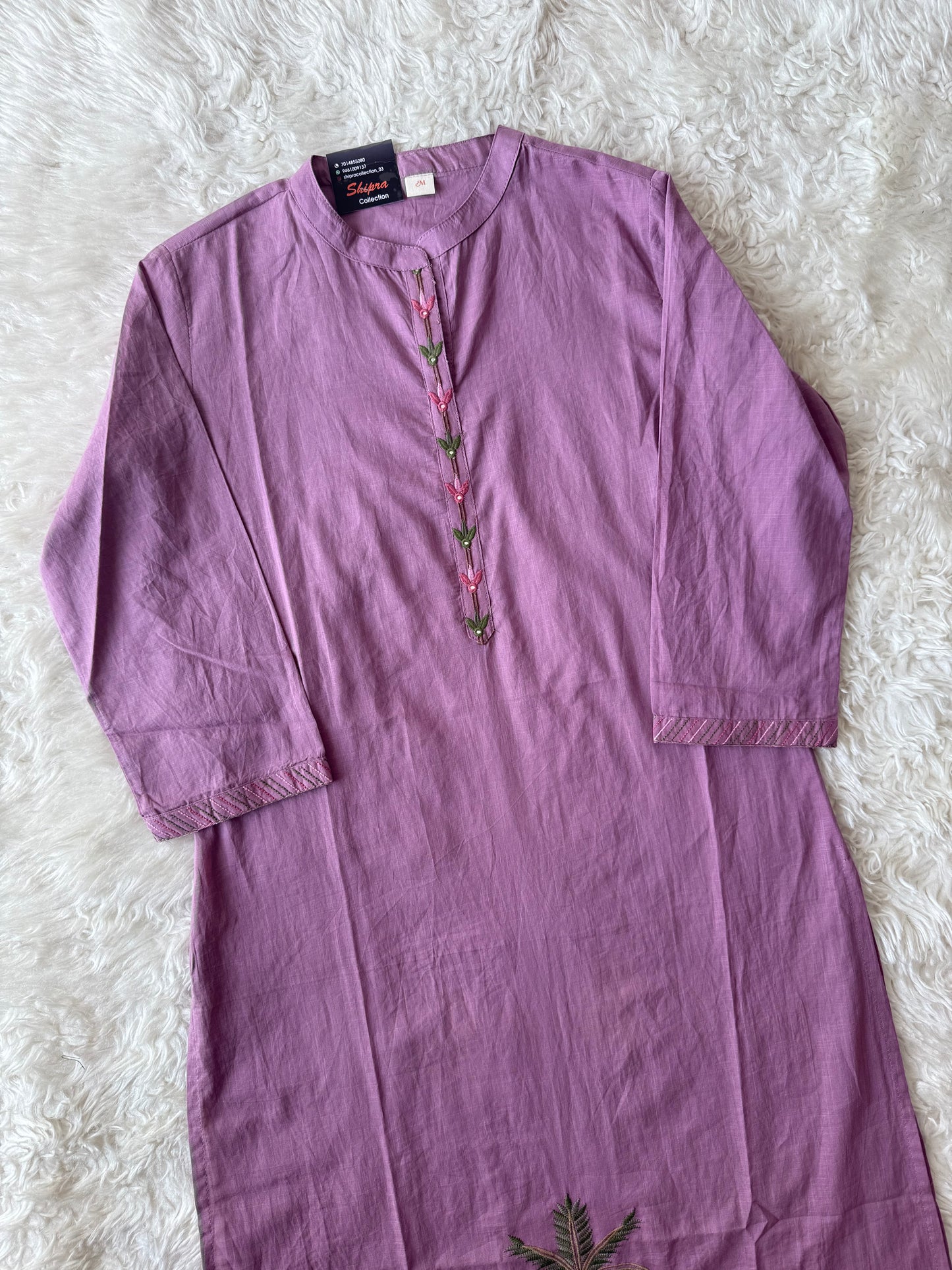 Pure Slub Cotton Kurti Pant Set