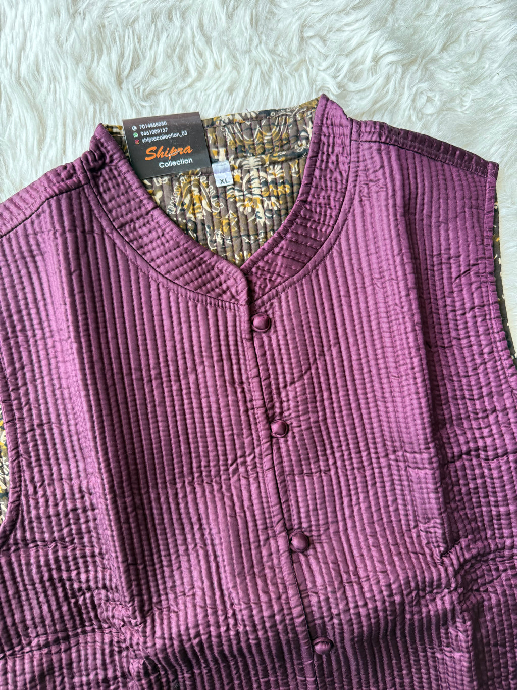 Reversible Quilted Sleevesless Jacket
