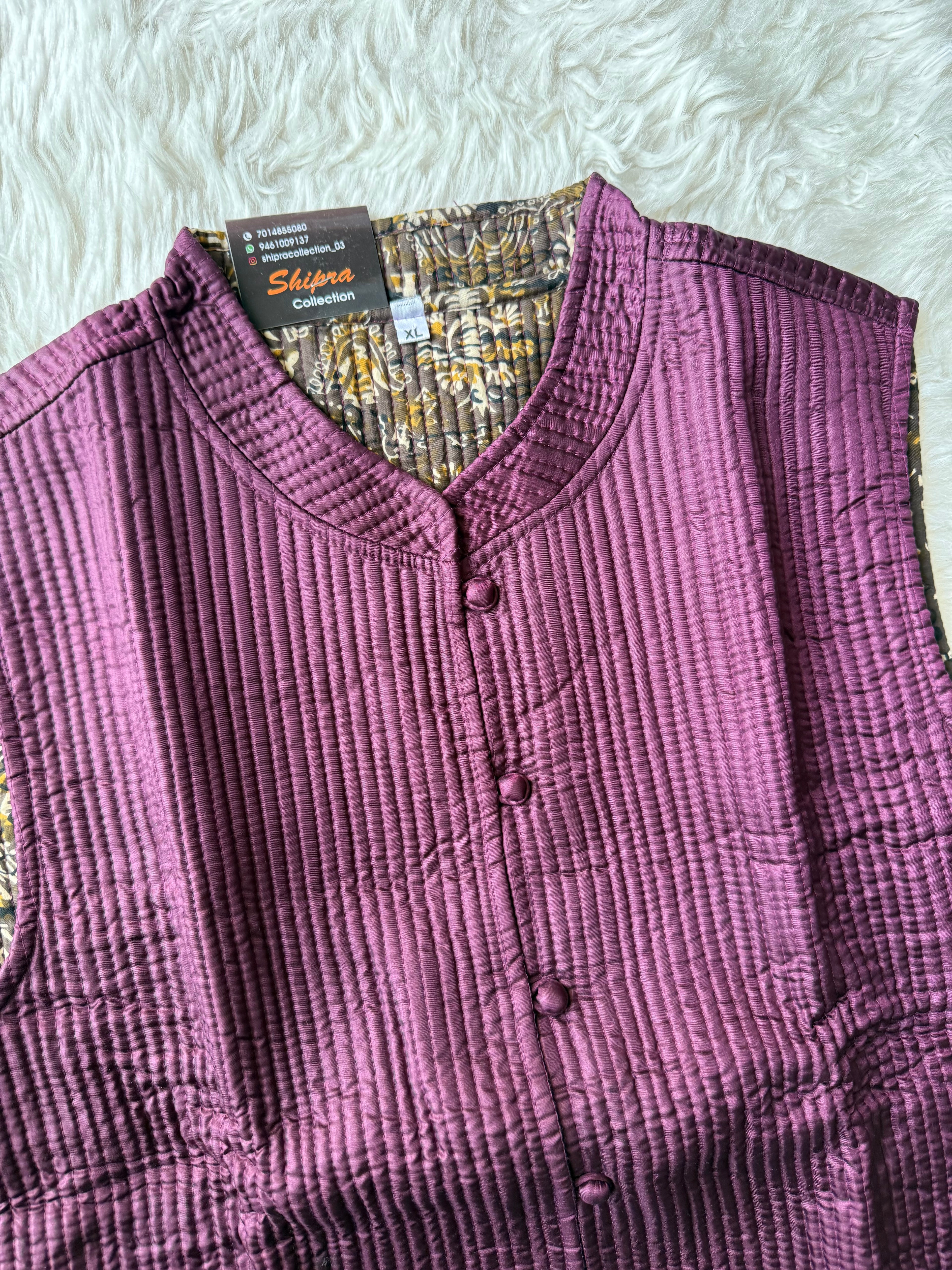 Reversible Quilted Sleevesless Jacket