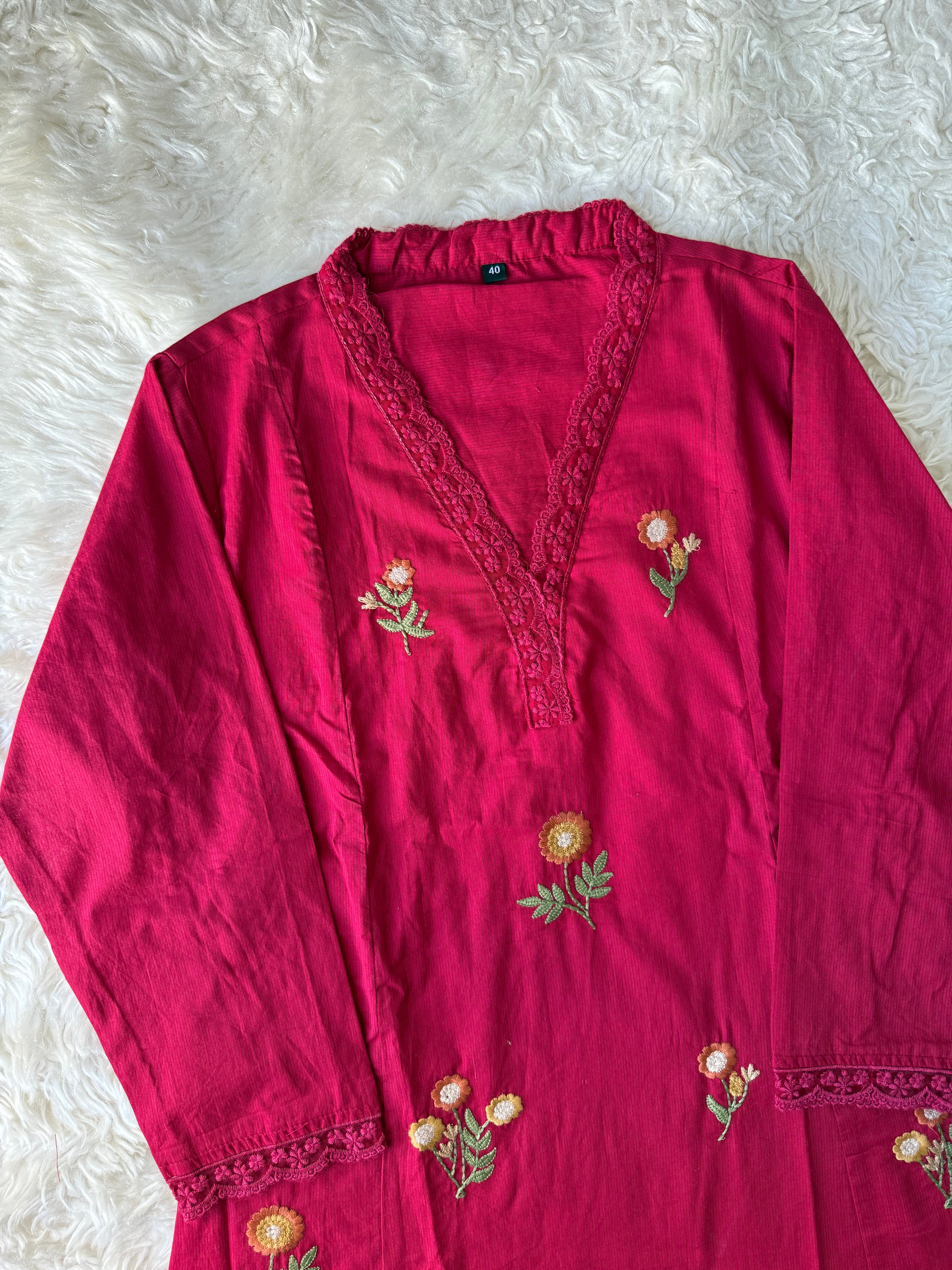 Premium Cotton Kurti Pant Dupatta Set