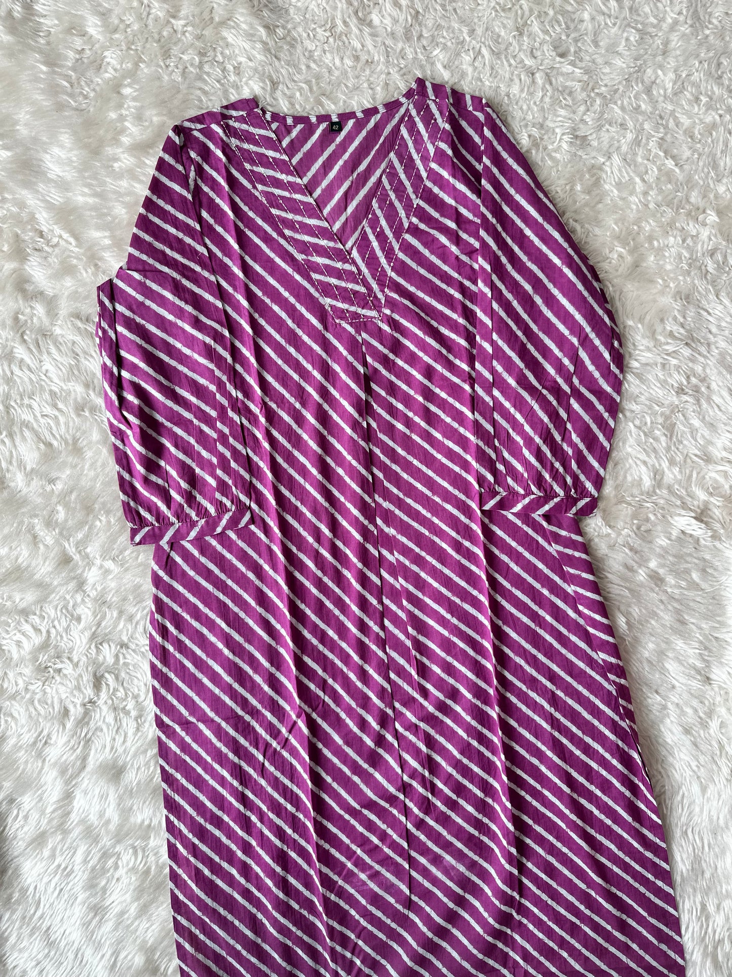 Premium Cotton Lehariya Kurti