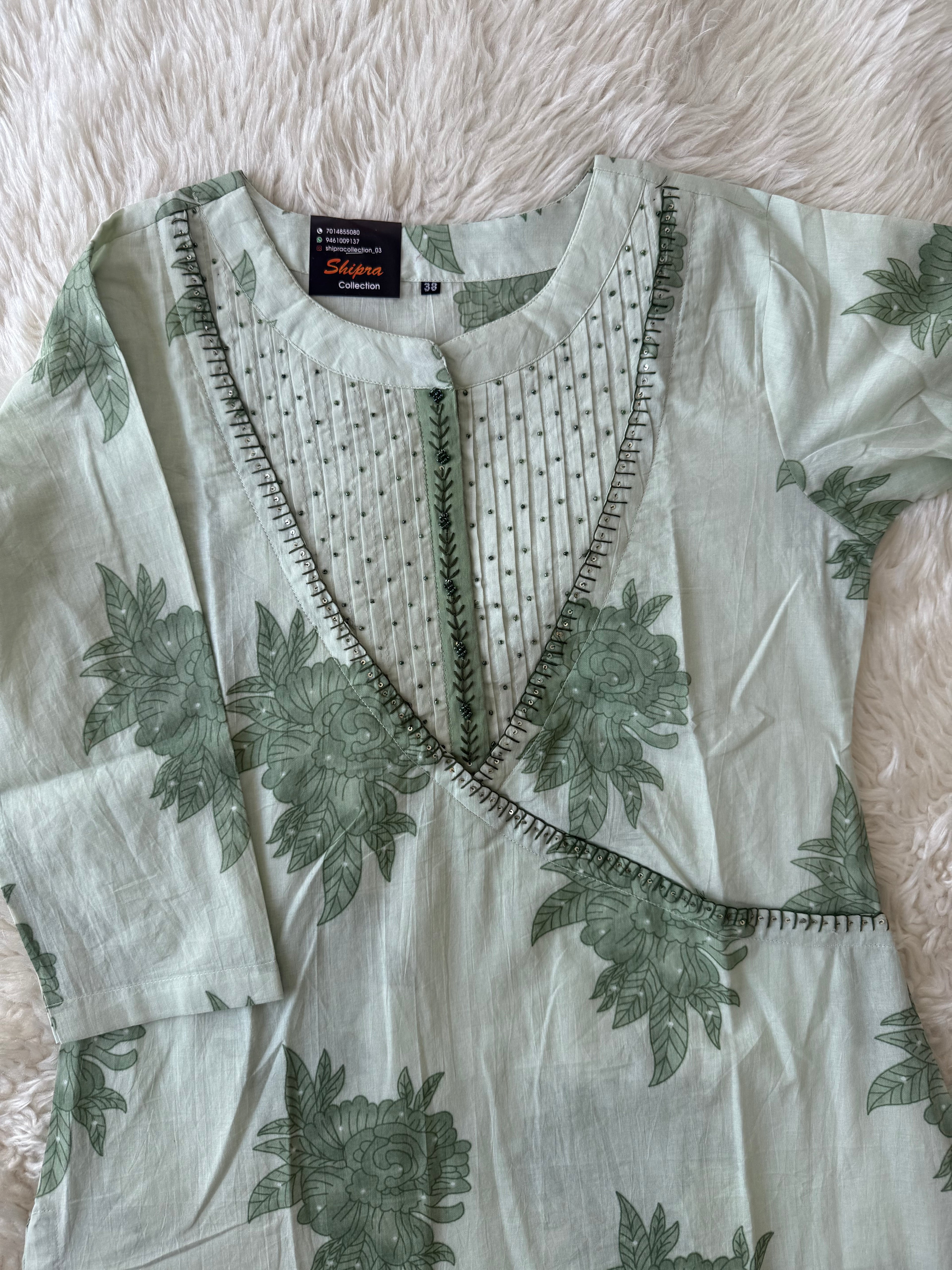 Premium Cotton Kurti Pant Dupatta Set