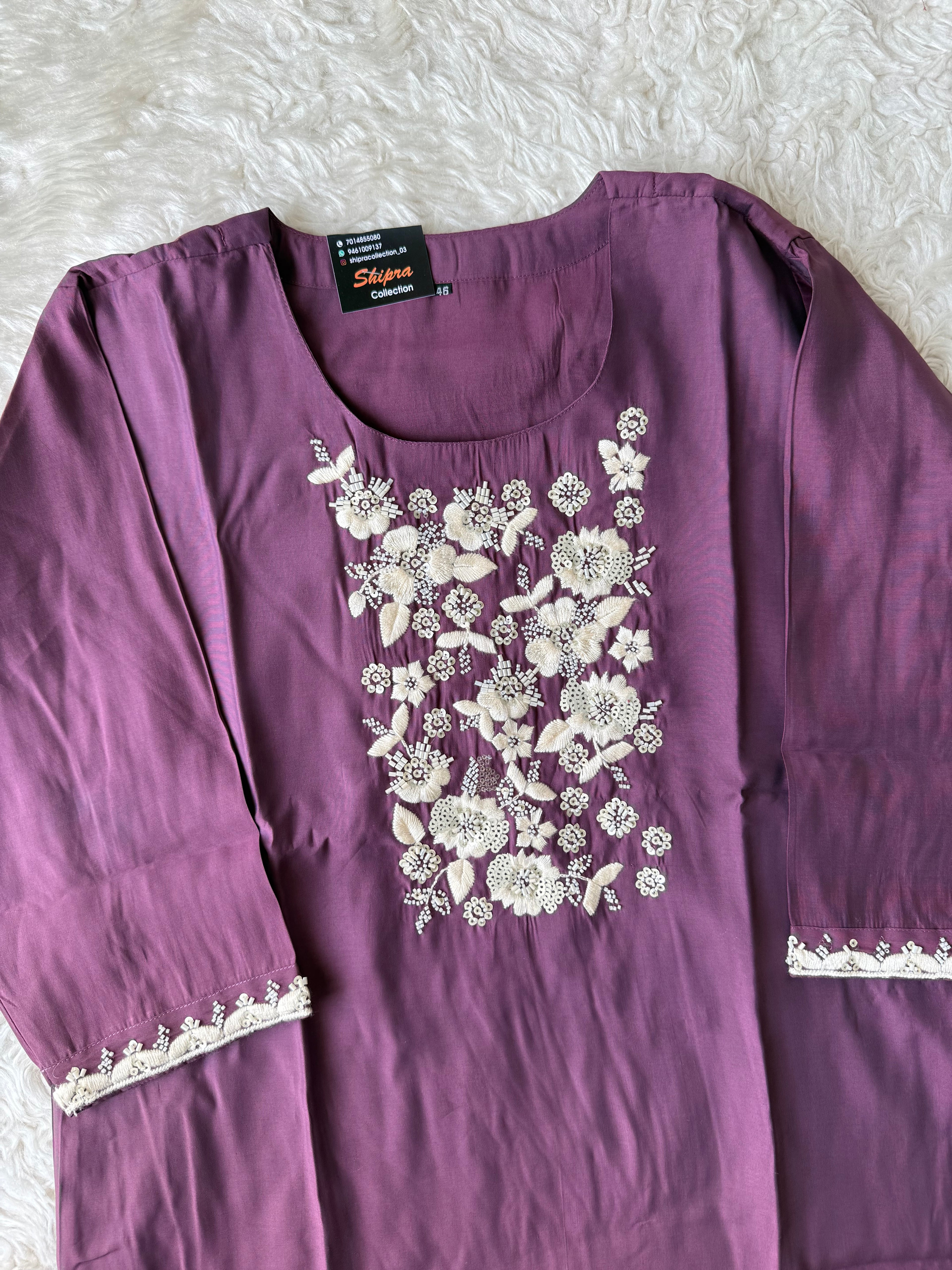 “Plus Size” Roman Silk Kurti Pant Dupatta Set
