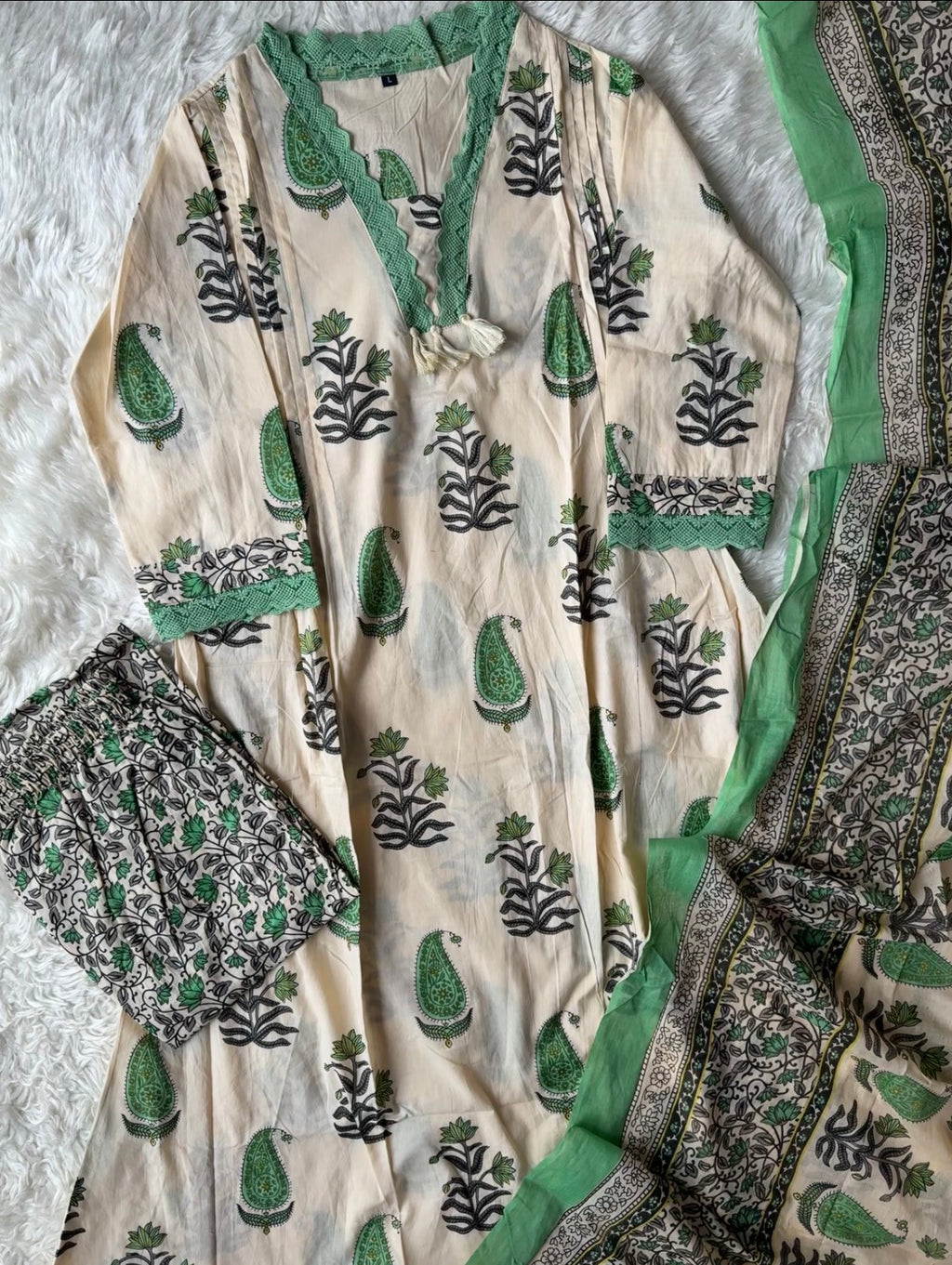Budget Friendly Kurti Pant Dupatta Set