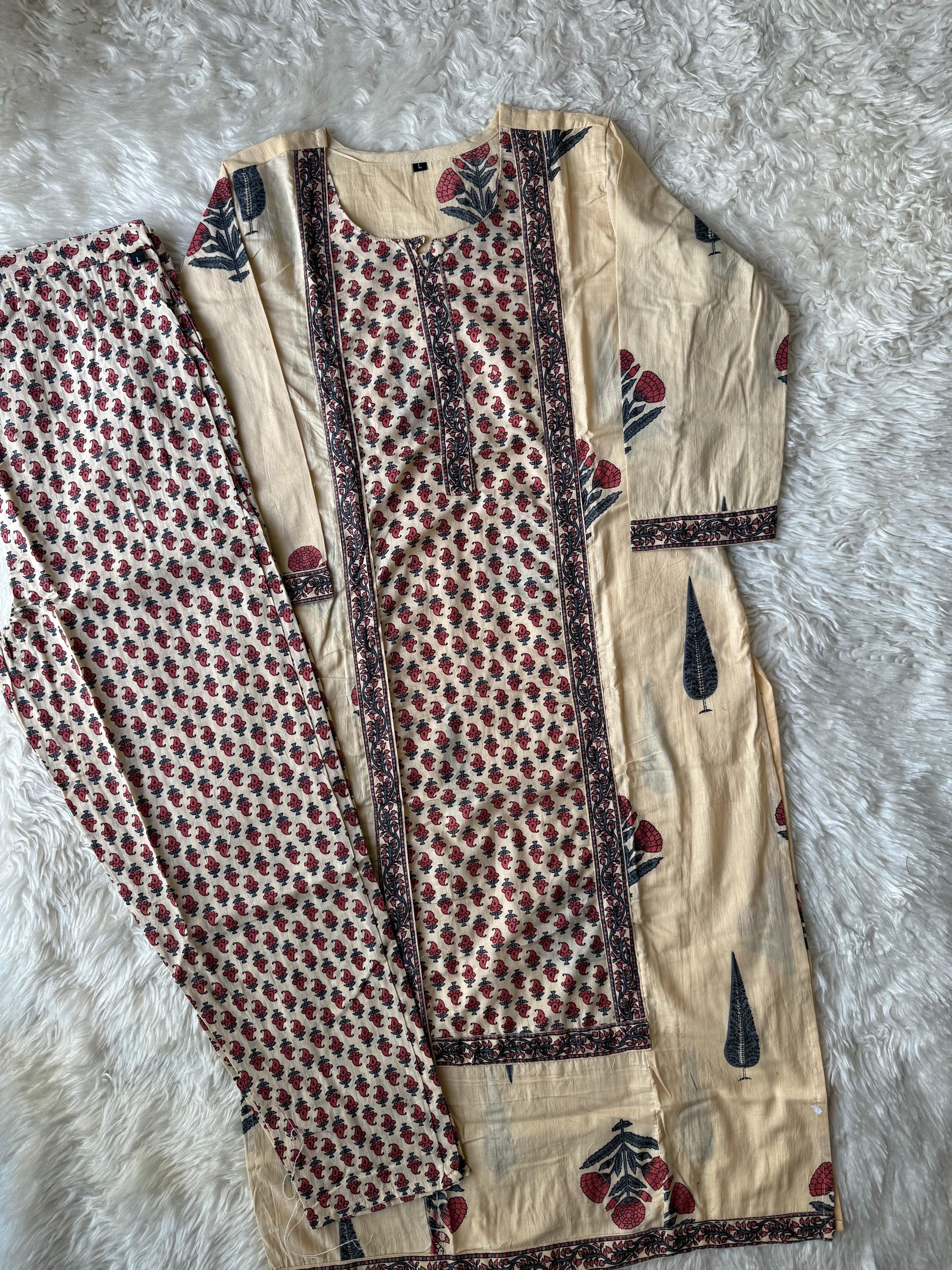 Cotton Kurti Pant Set