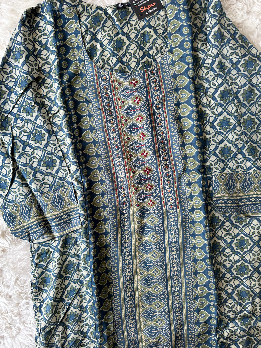Crepe Silk Kurti Pant Dupatta Set