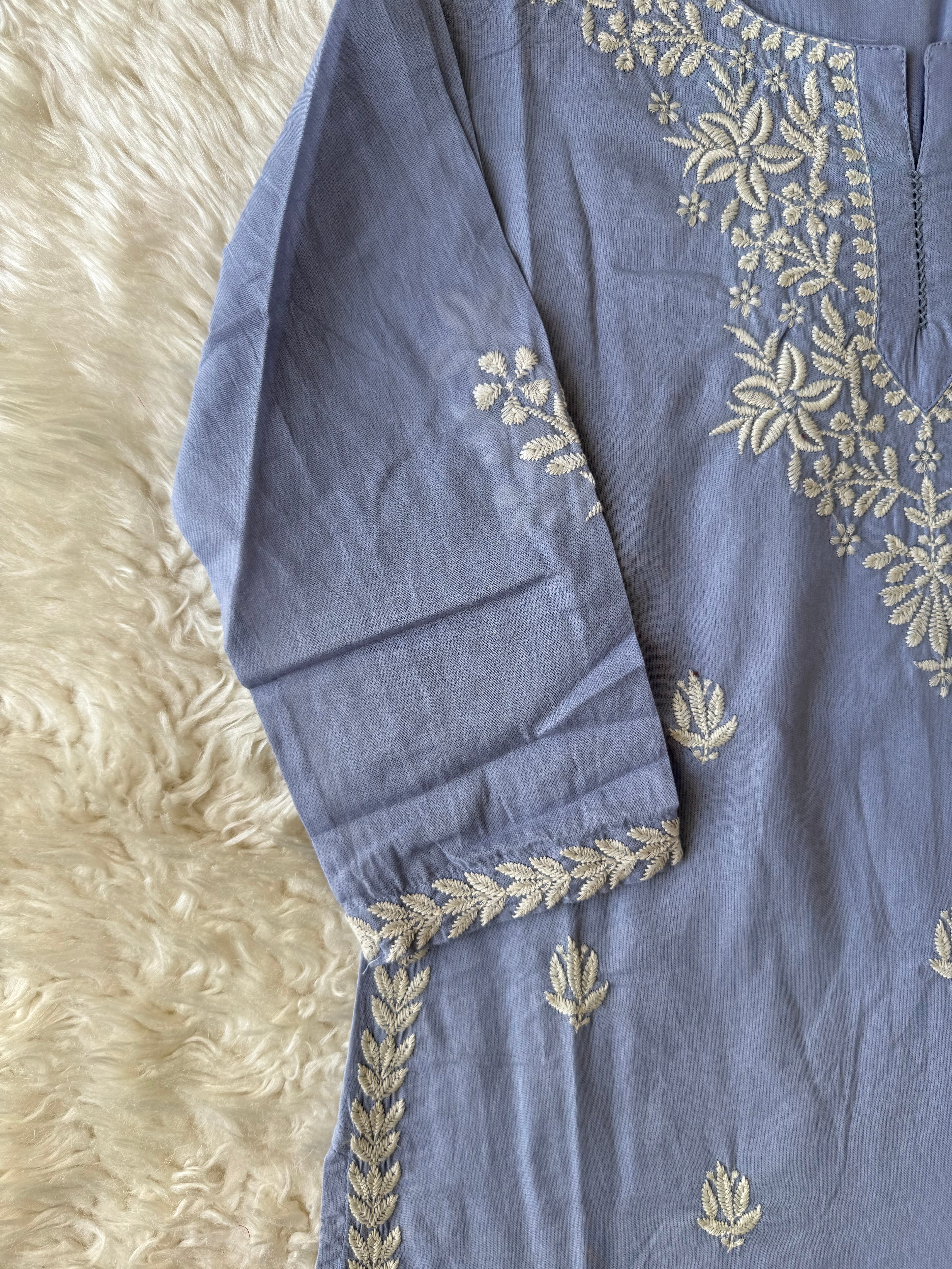 Mul Cotton Short Kurti with Lining