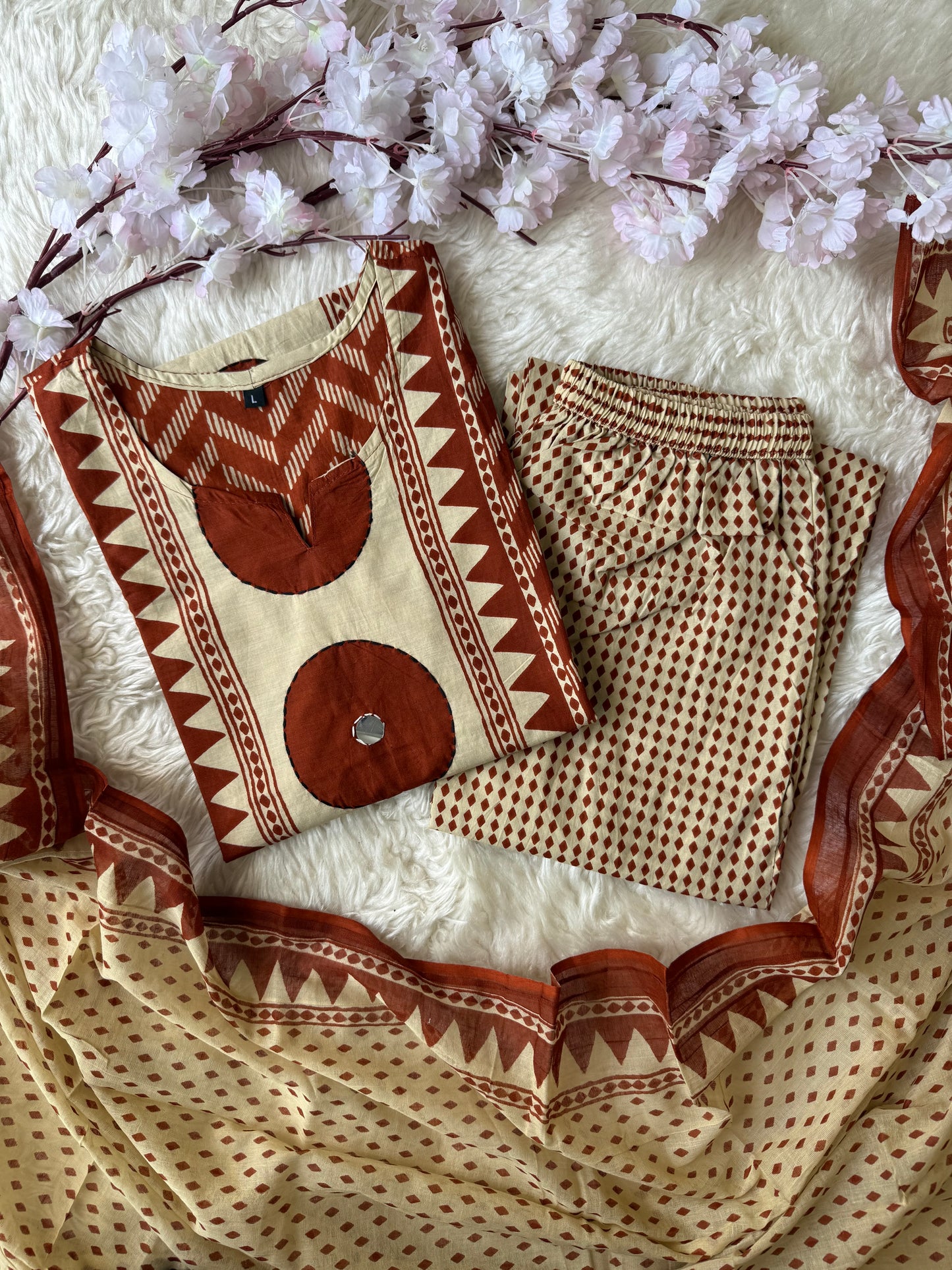 Budget Friendly Kurti Pant Dupatta Set