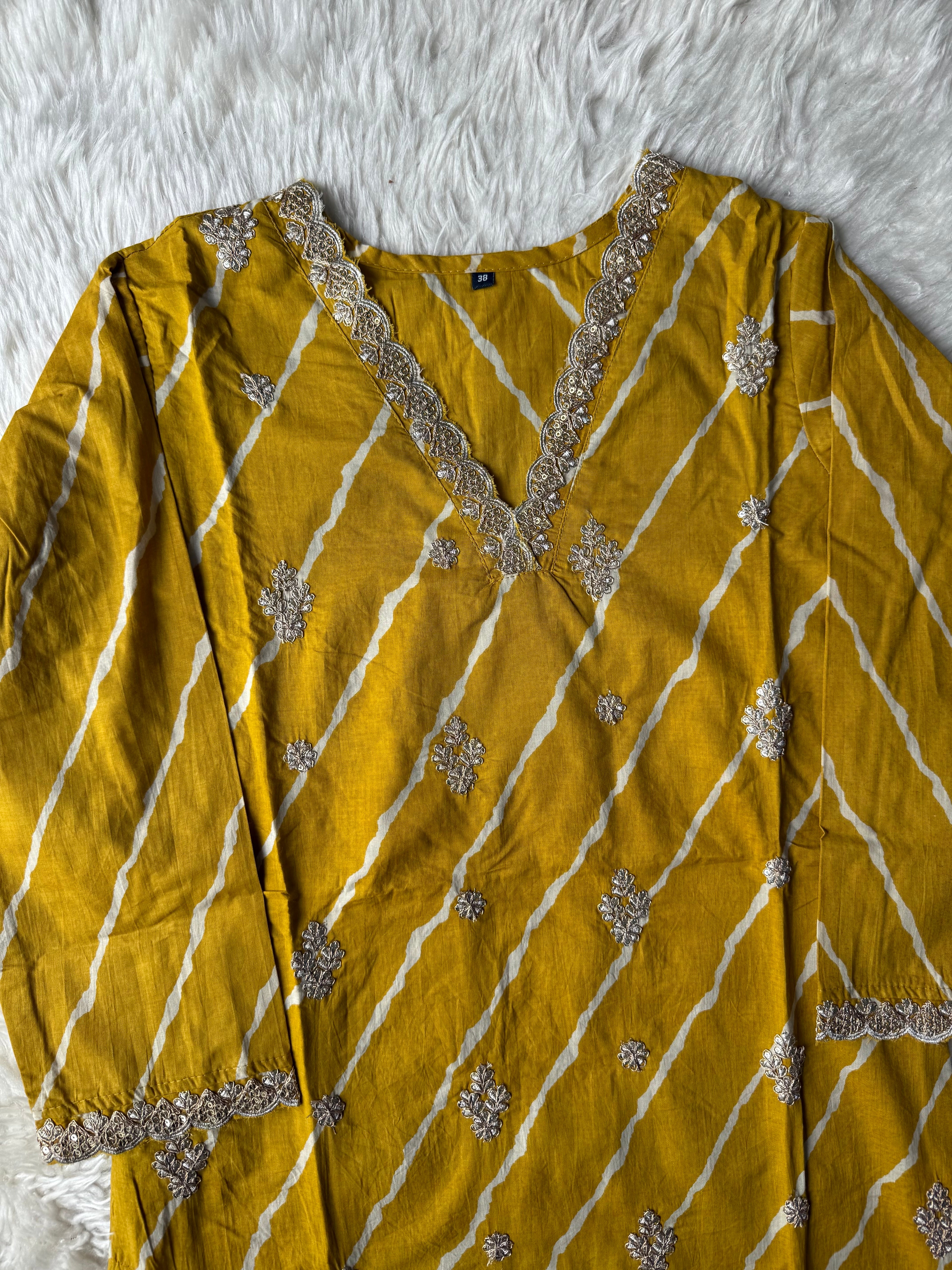 Premium Cotton Lehariya Set