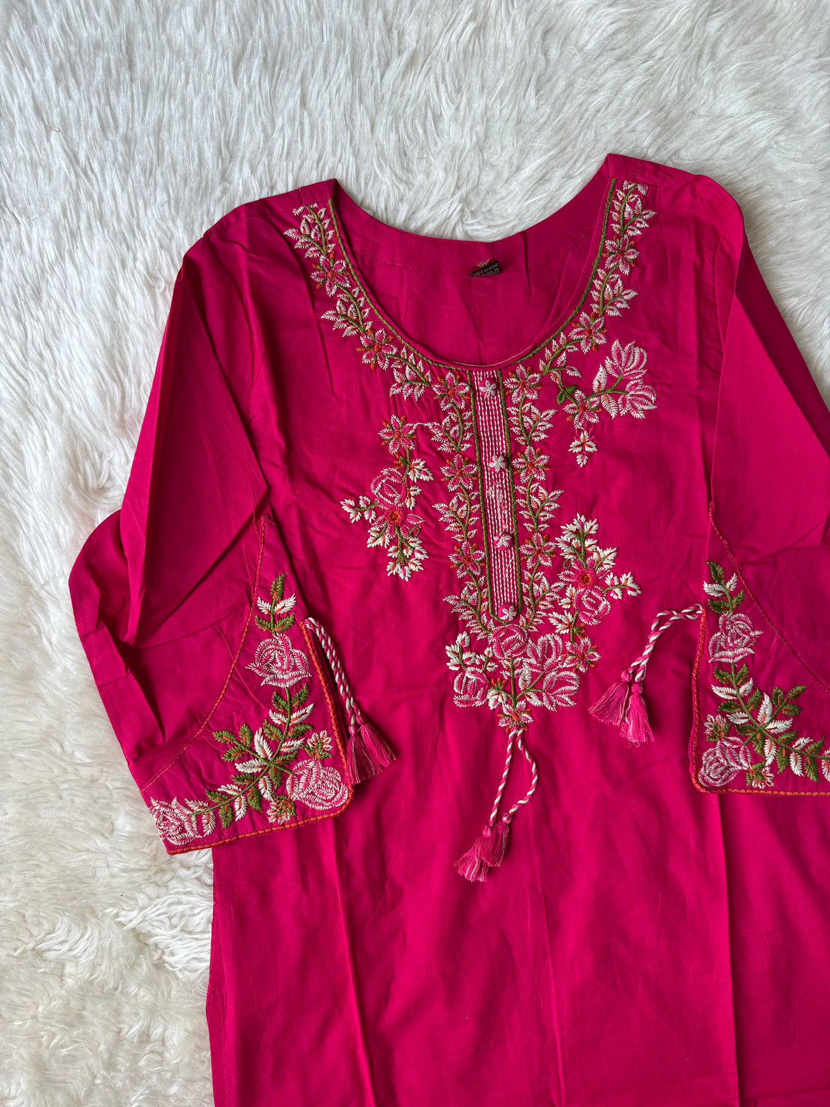 Pure Cotton Kurti Pant Dupatta Set