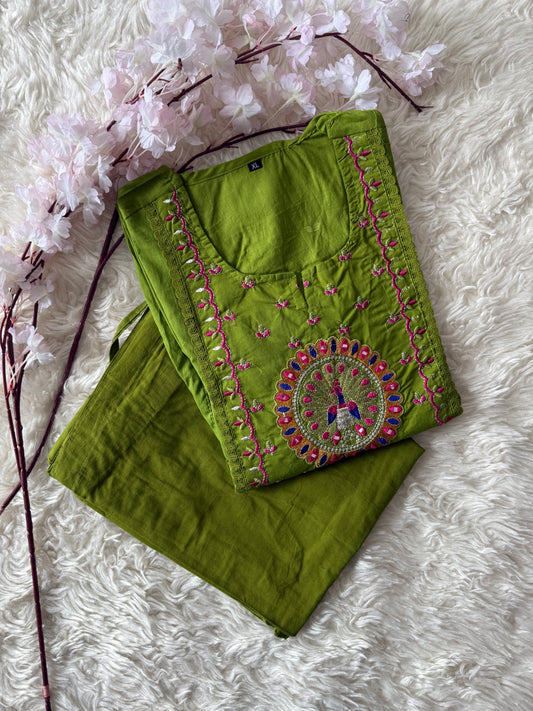 Cotton FLARE Kurti Pant Set