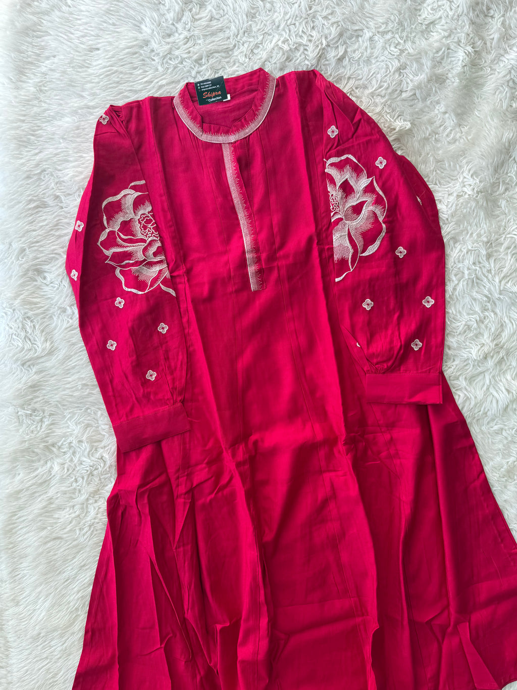 Pure Muslin Silk Kurti Pant Dupatta Set