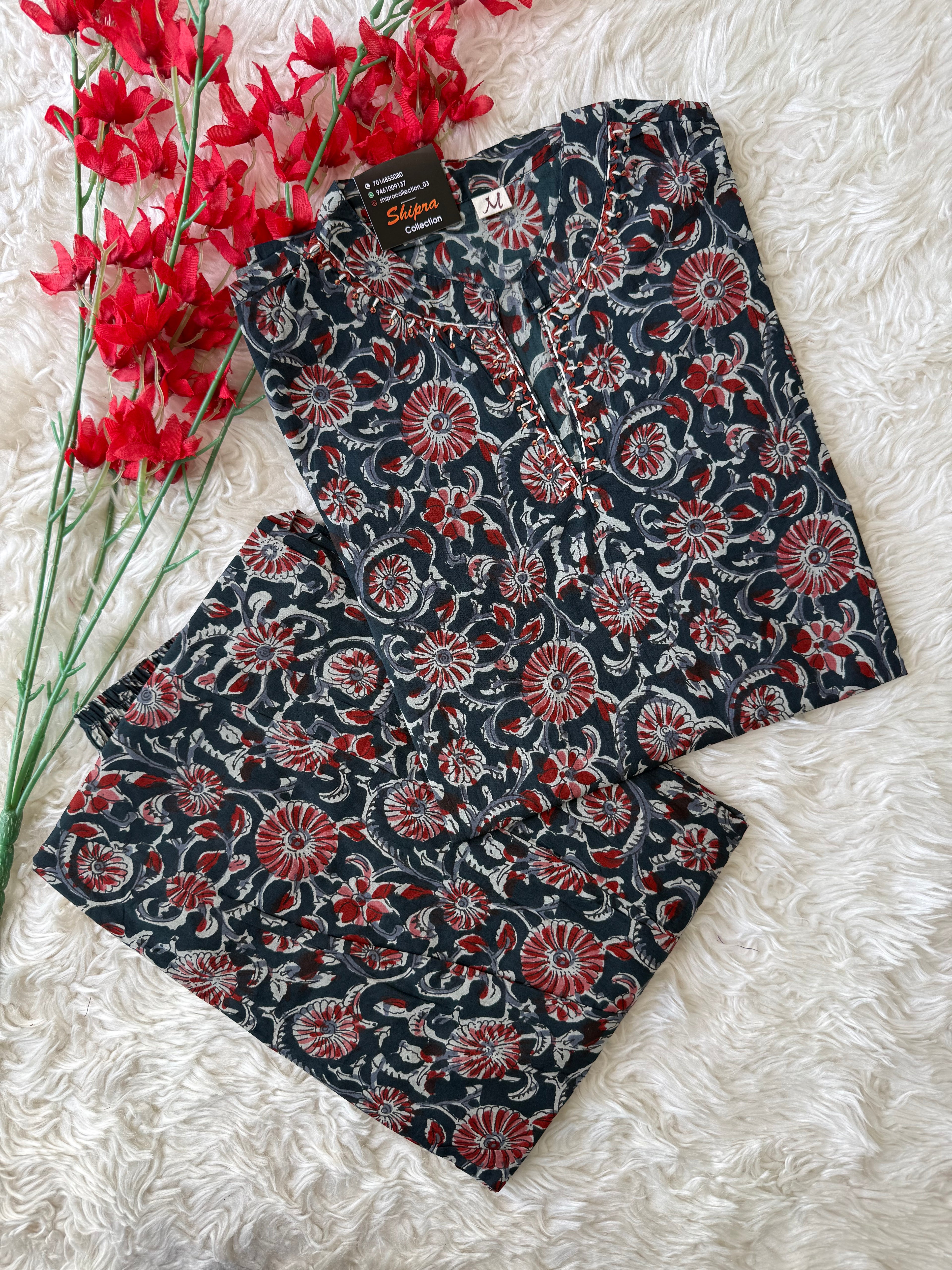 Premium Cotton Kurti Farshi Salwar Set