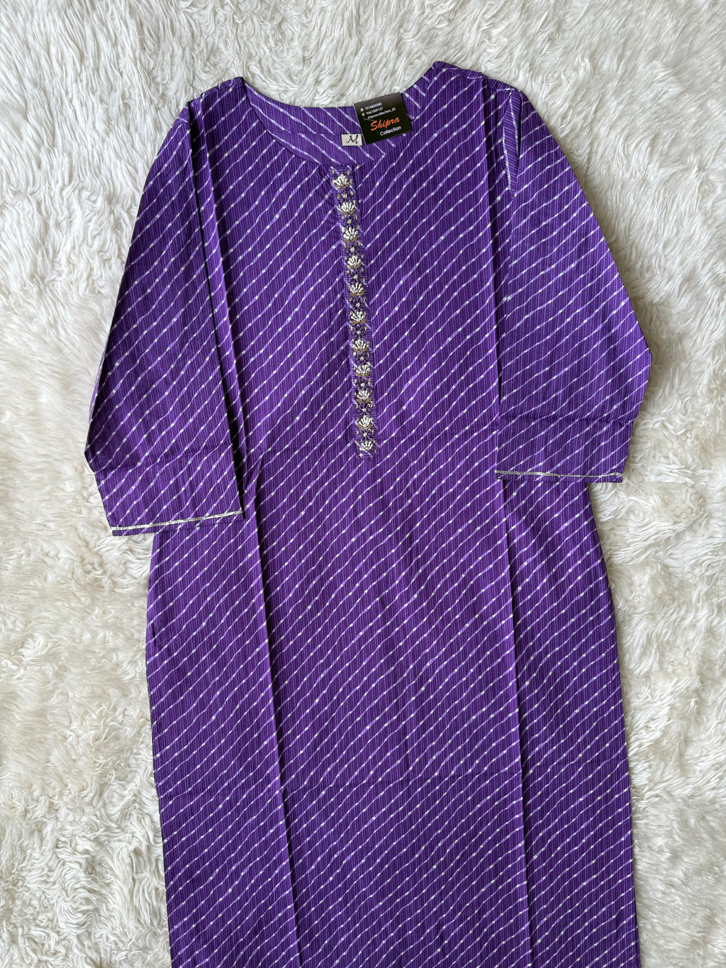 Premium Cotton Lehariya Kurti