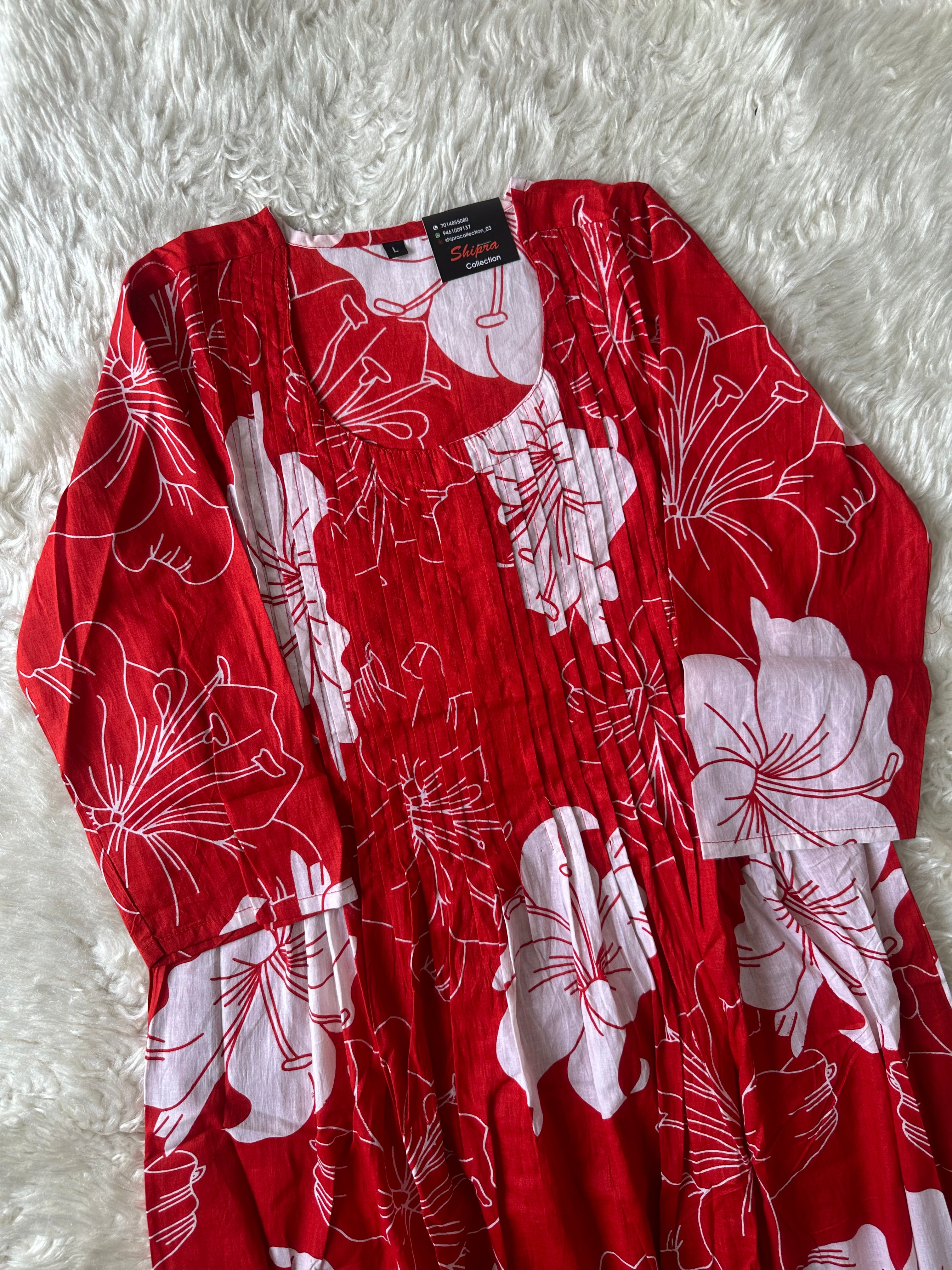 Cotton Kurti Afghani Pant Set