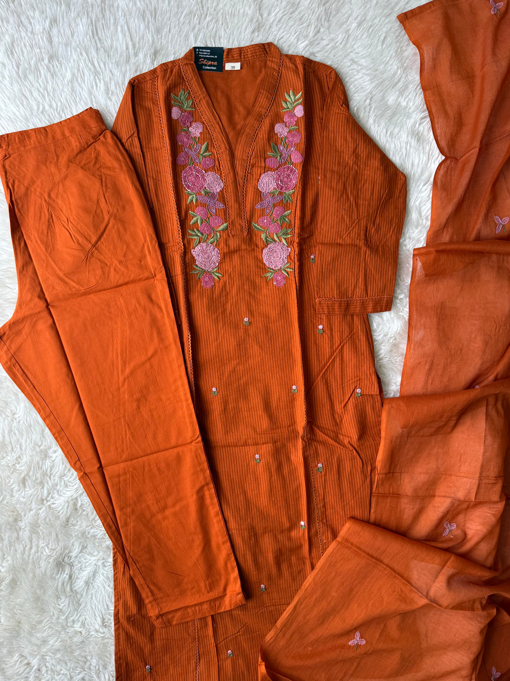 Premium Cotton Kurti Pant Dupatta Set