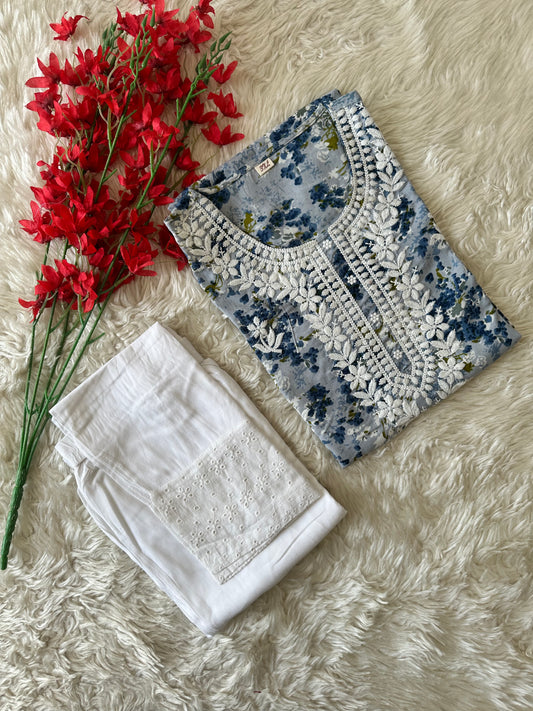 Rayon Kurti Pant Set