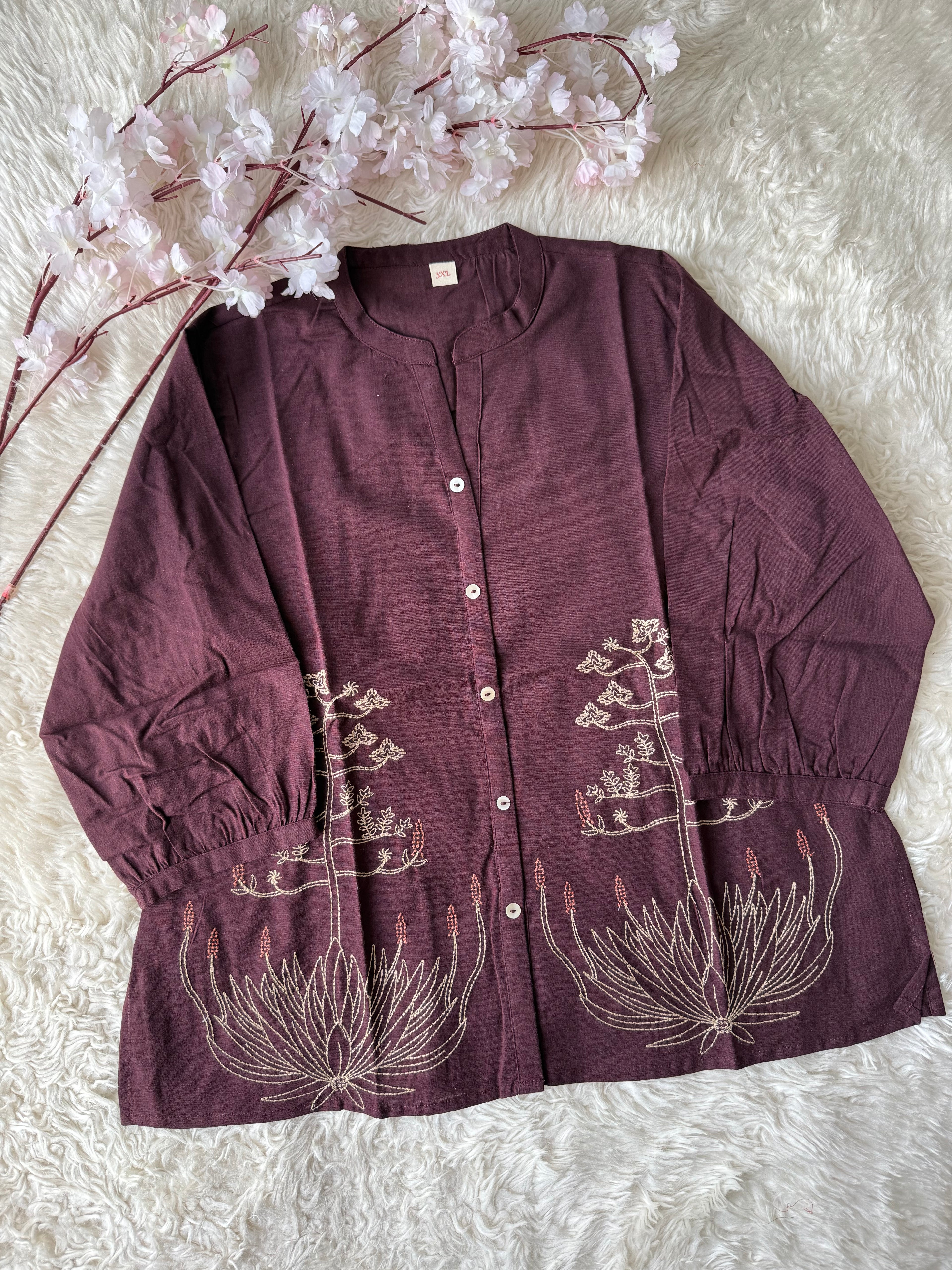 “Plus Size” Khadi Cotton Short Kurti