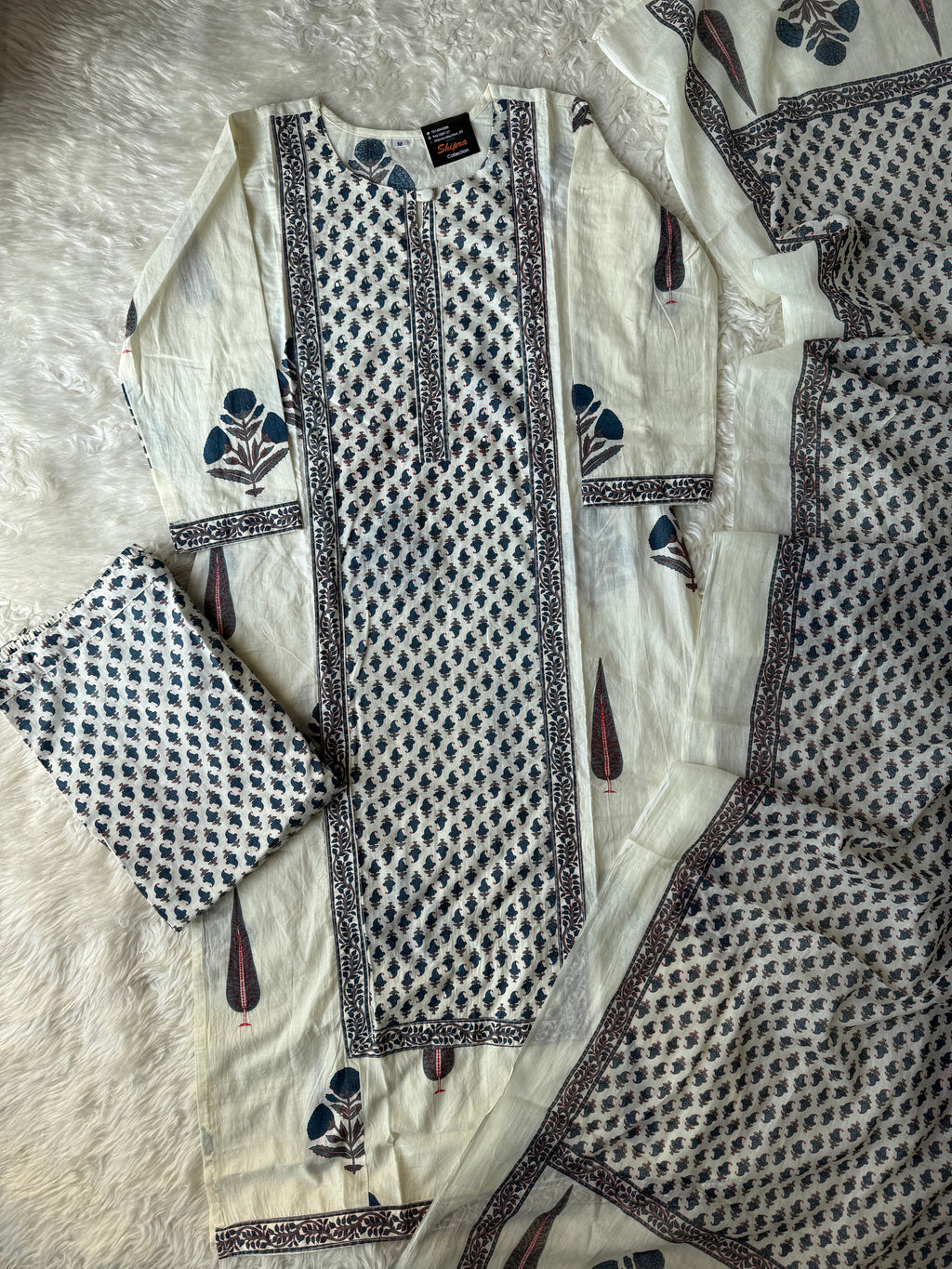 Premium Cotton Kurti Pant Dupatta Set
