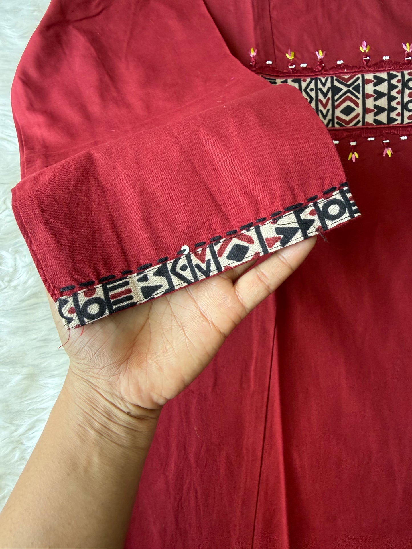 Pure Cotton Aline Kurti Plazo Dupatta Set