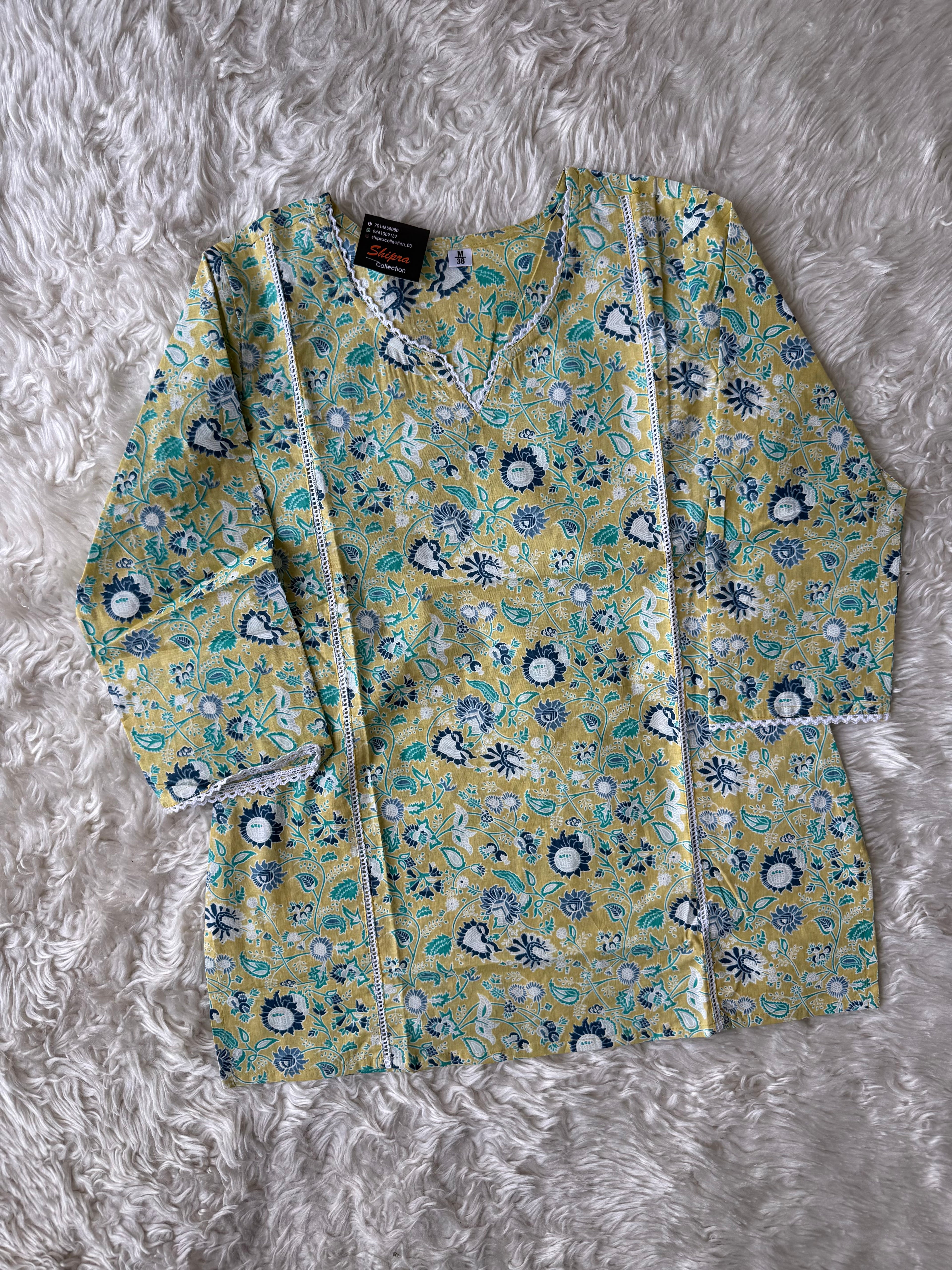 Premium Cotton Short Kurti