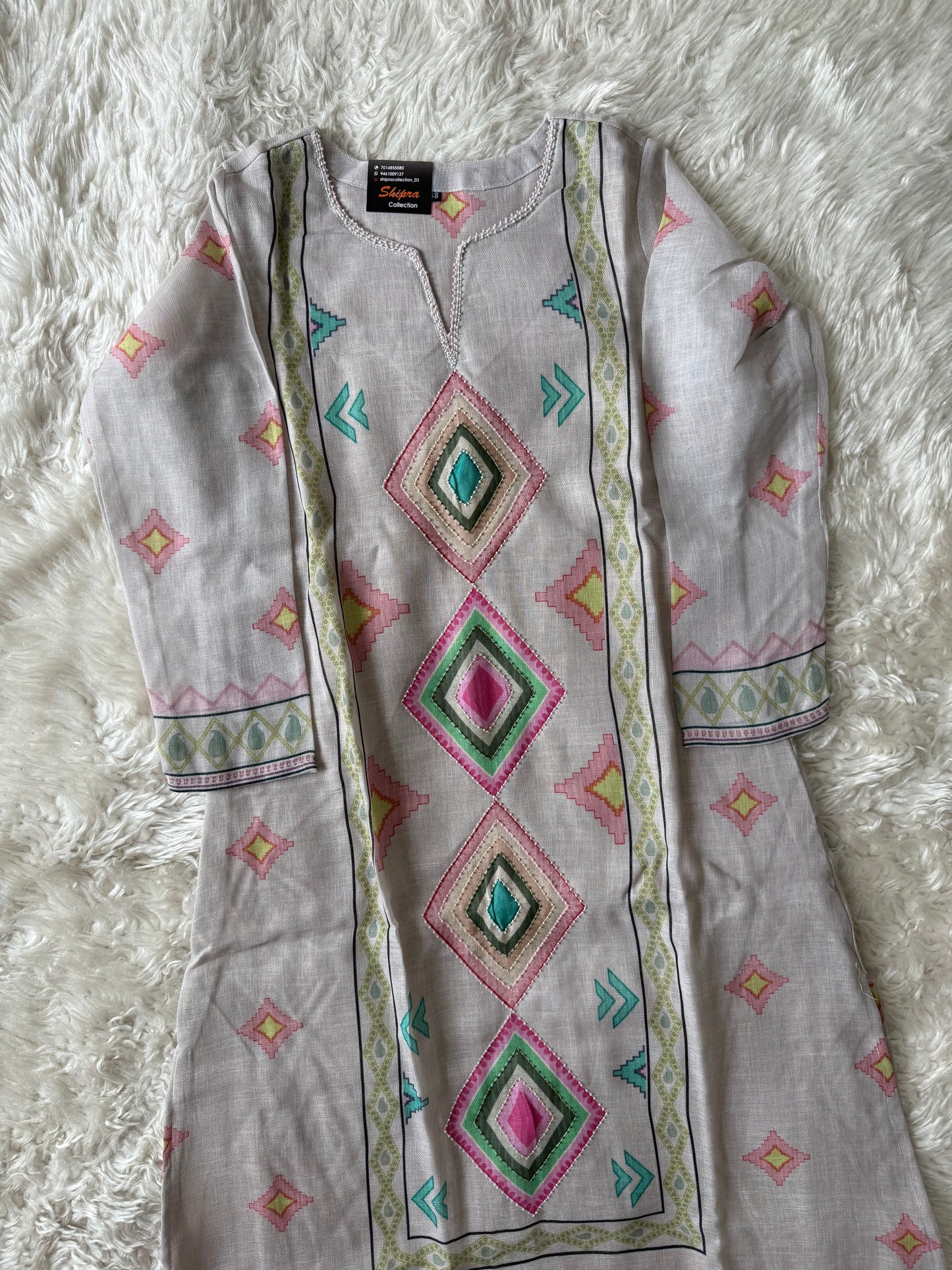 Linen Kurti Pant Dupatta Set