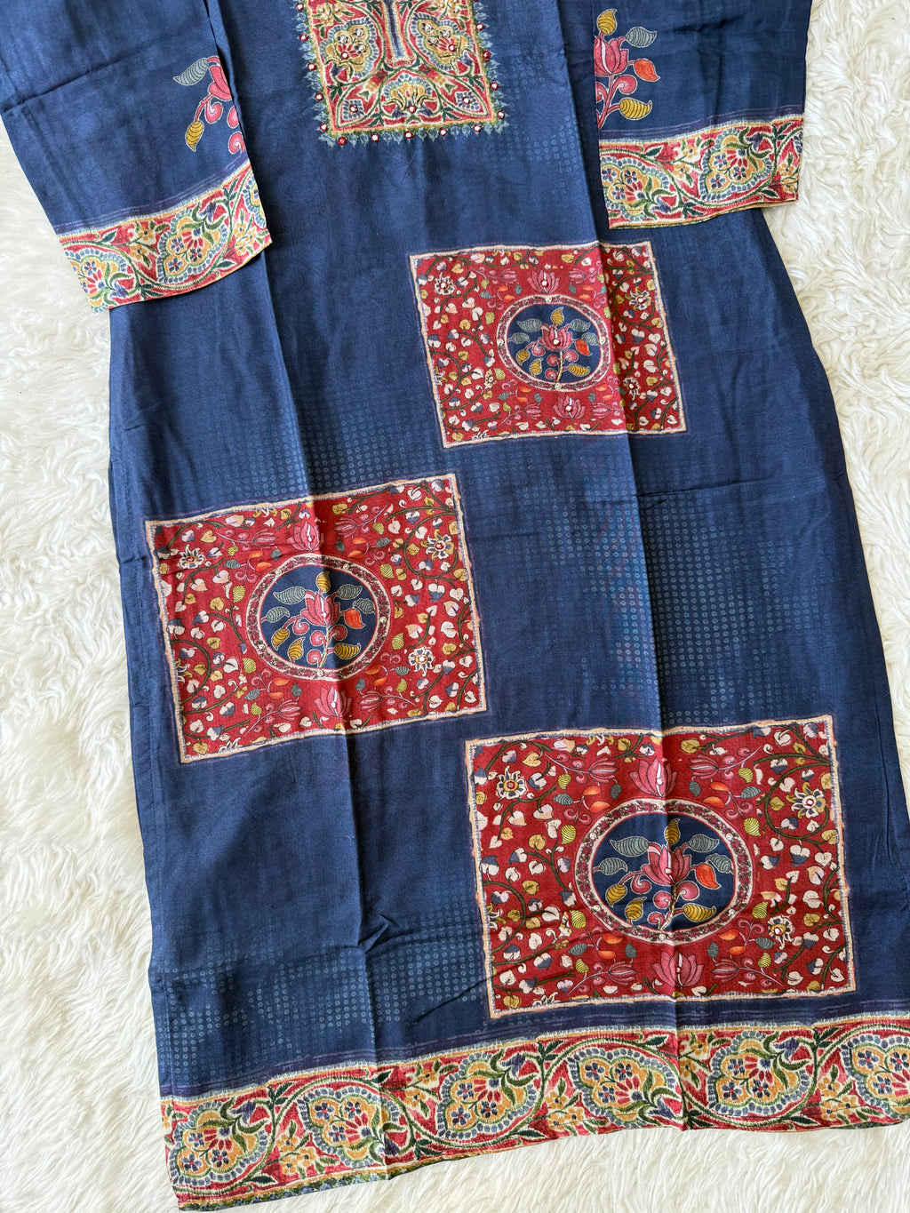 Premium Muslin Silk Kurti Pant Dupatta Set
