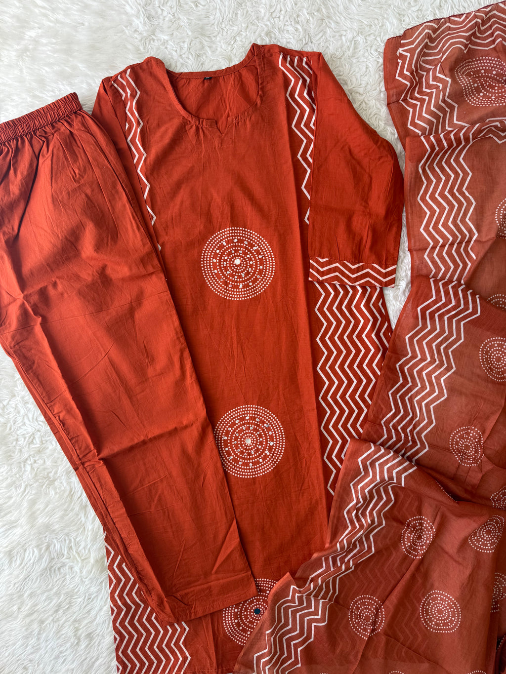 Budget Friendly Kurti Pant Dupatta Set