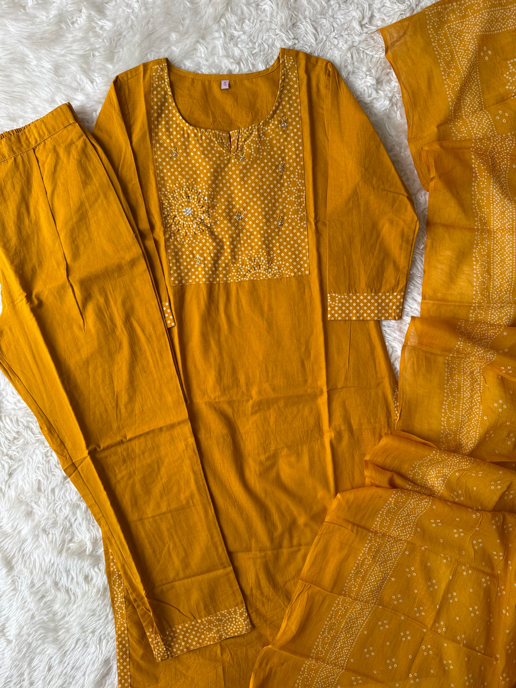 Premium Cotton Kurti Pant Dupatta Set