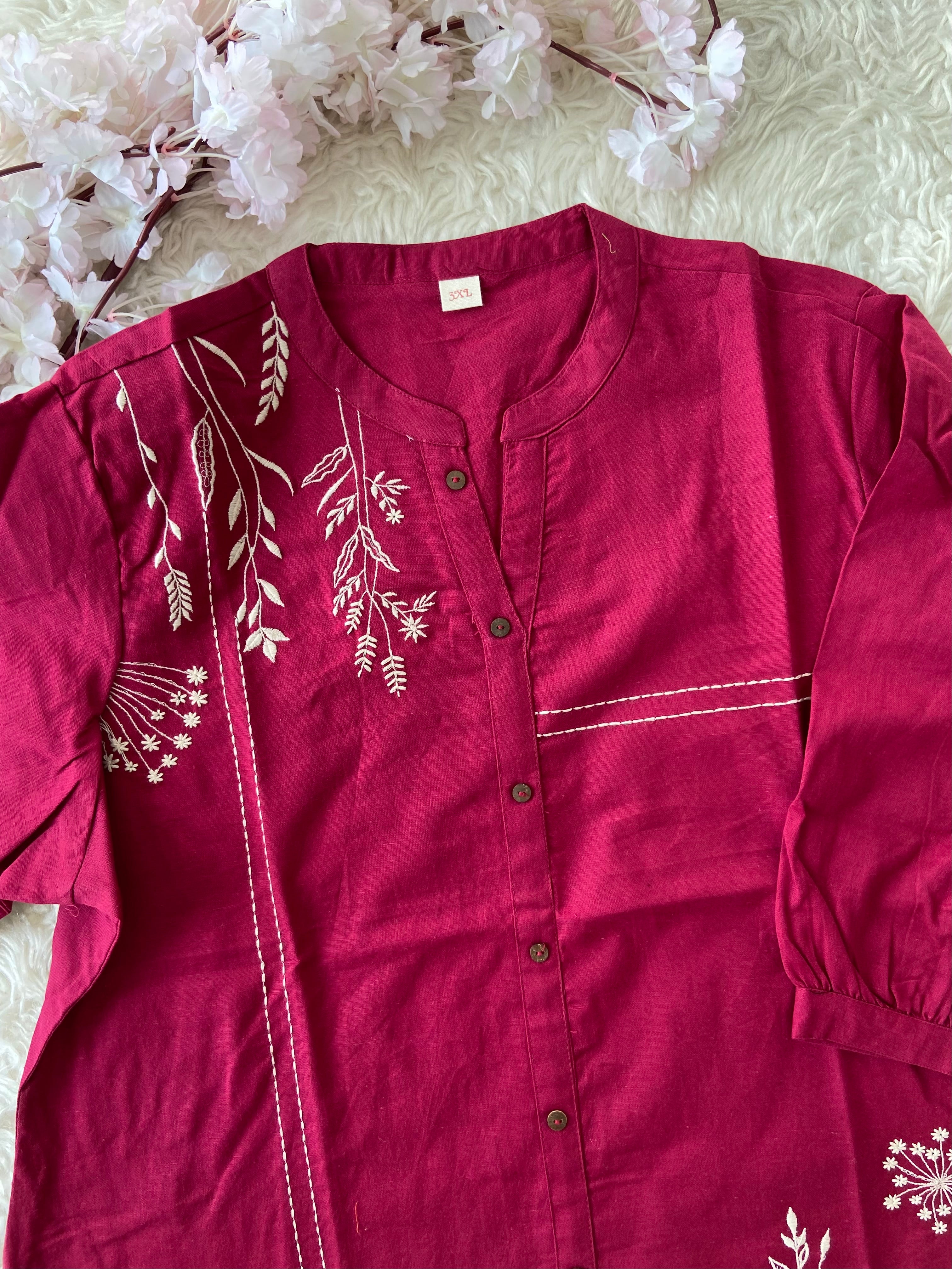 “Plus Size” Khadi Cotton Short Kurti
