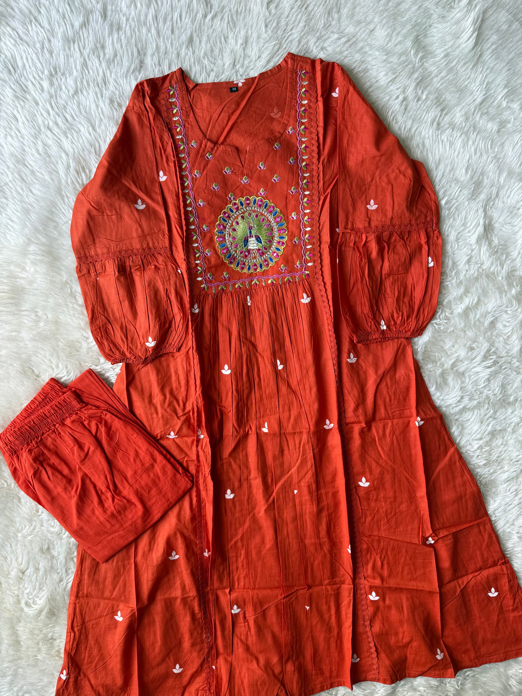 Cotton FLARE Kurti Pant Set