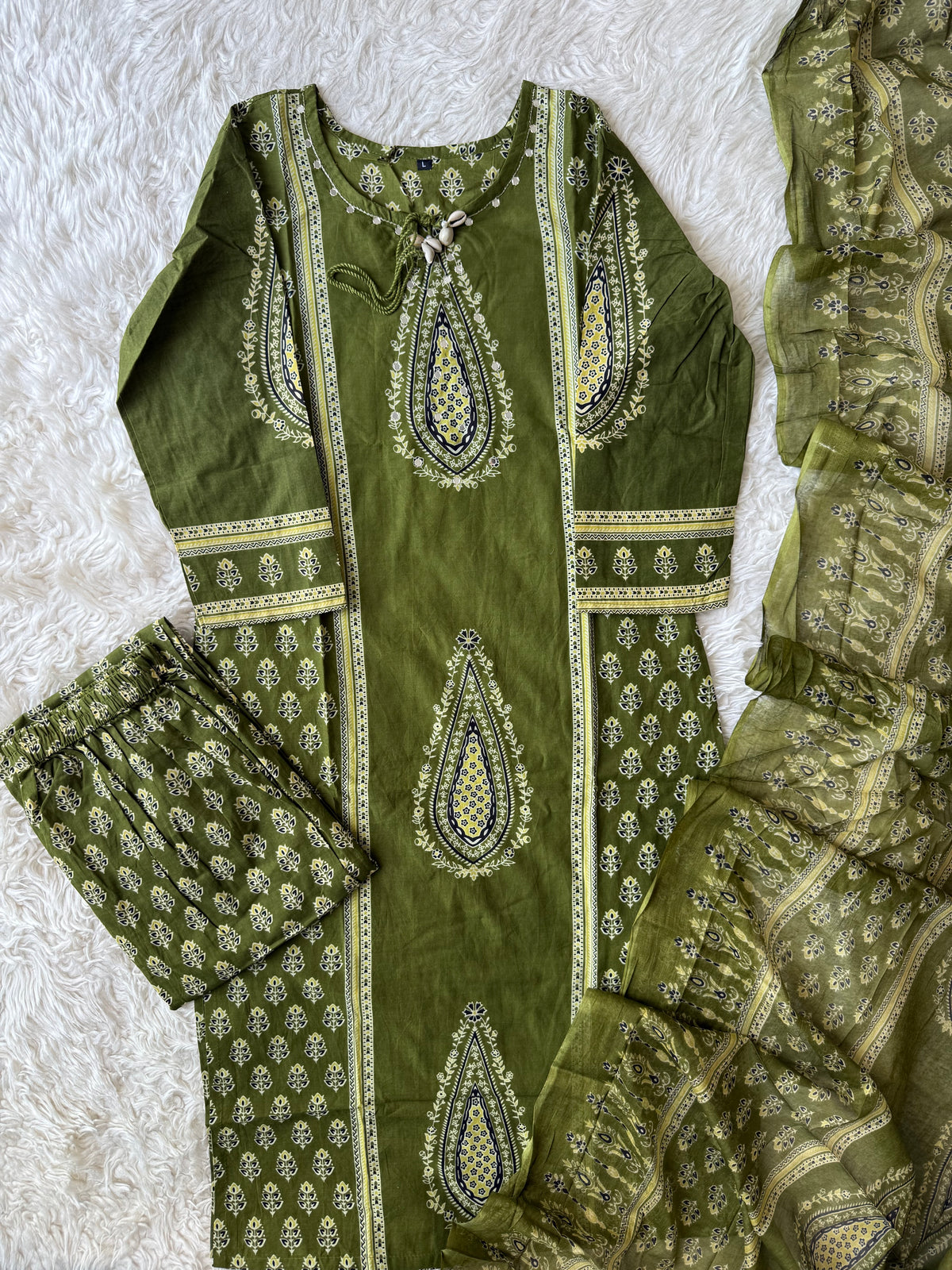 Budget Friendly Kurti Pant Dupatta Set